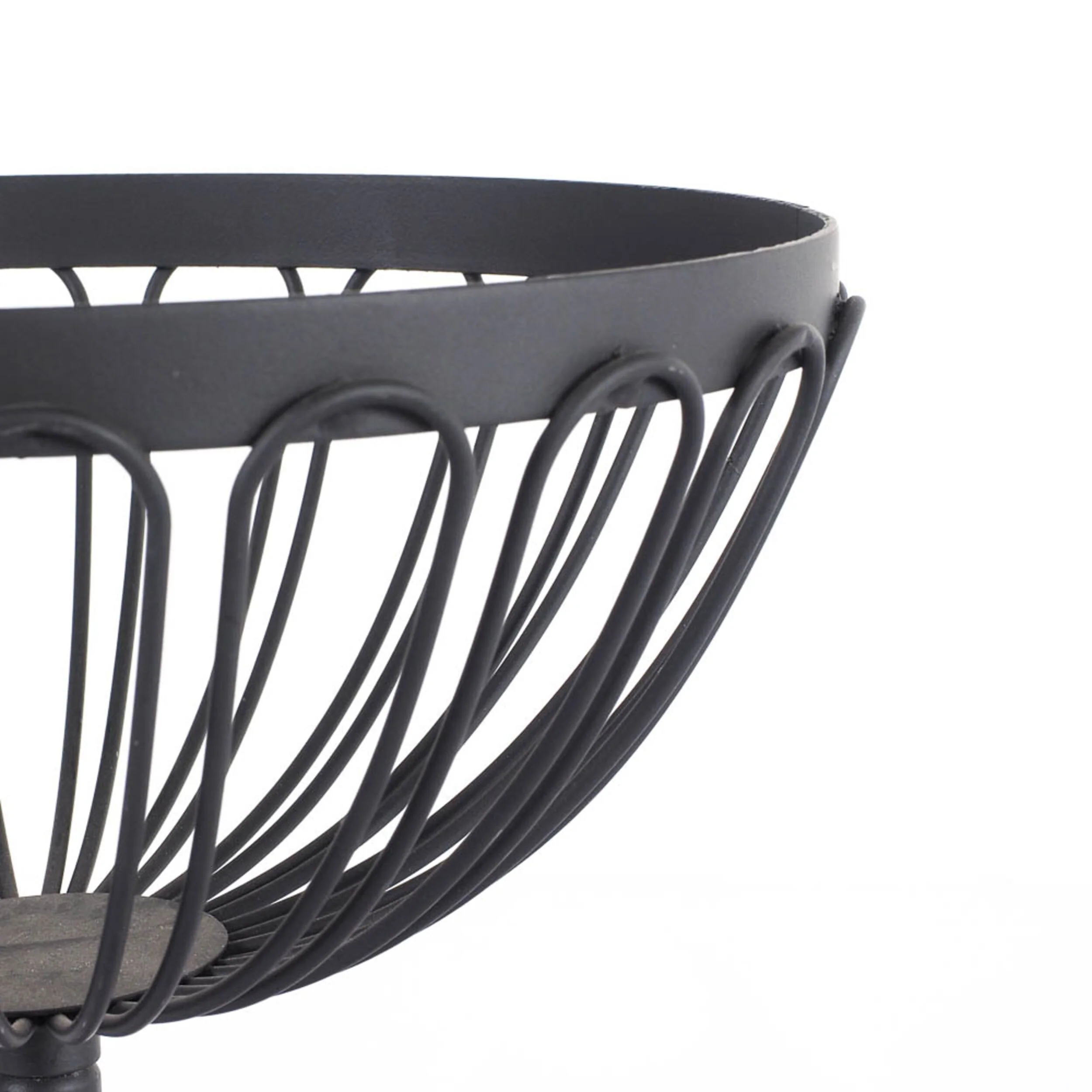 Black 2 Tier Fruit Basket 30x43x30cm - Image 2