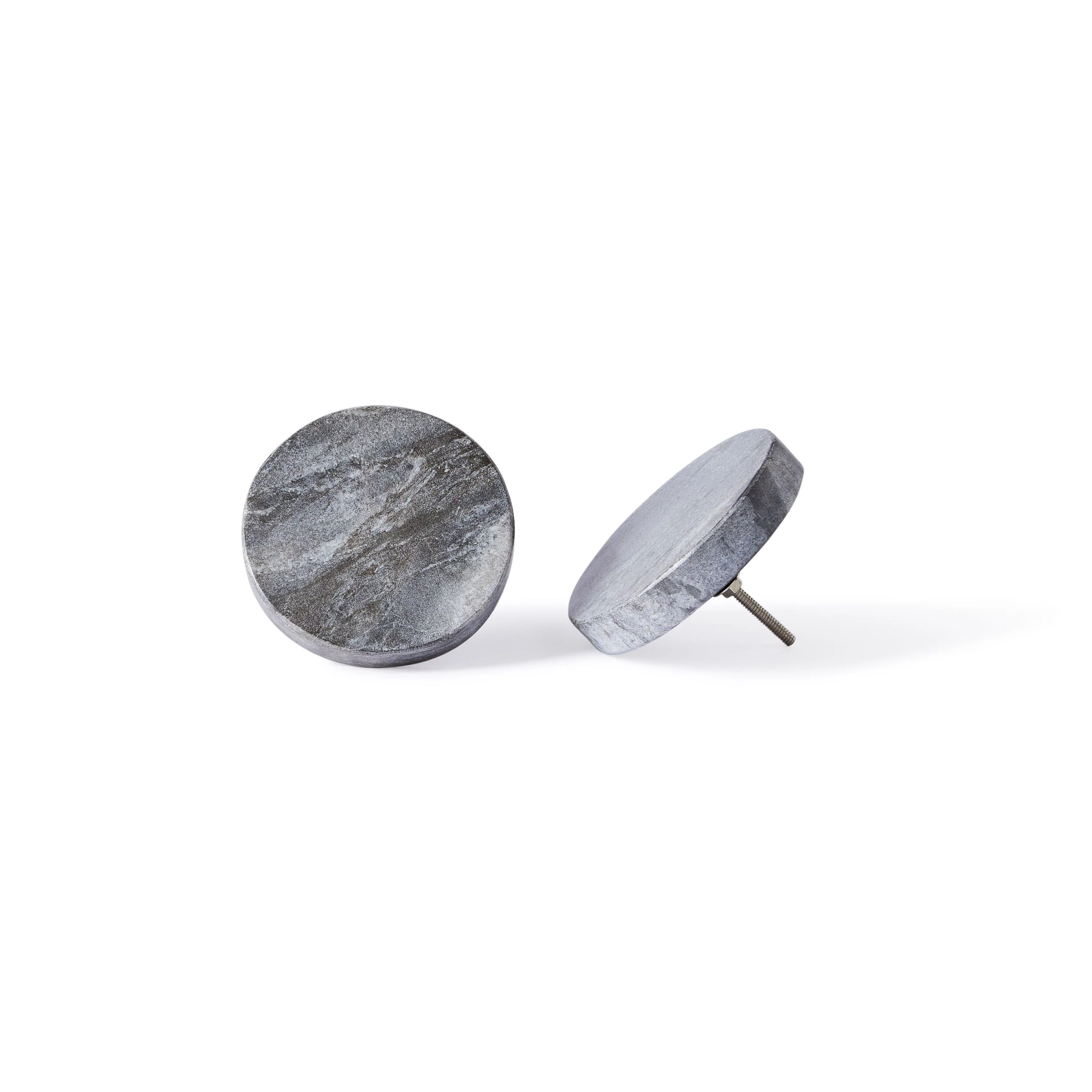 Black Marble Knob Large 9.5x1cm - Image 2