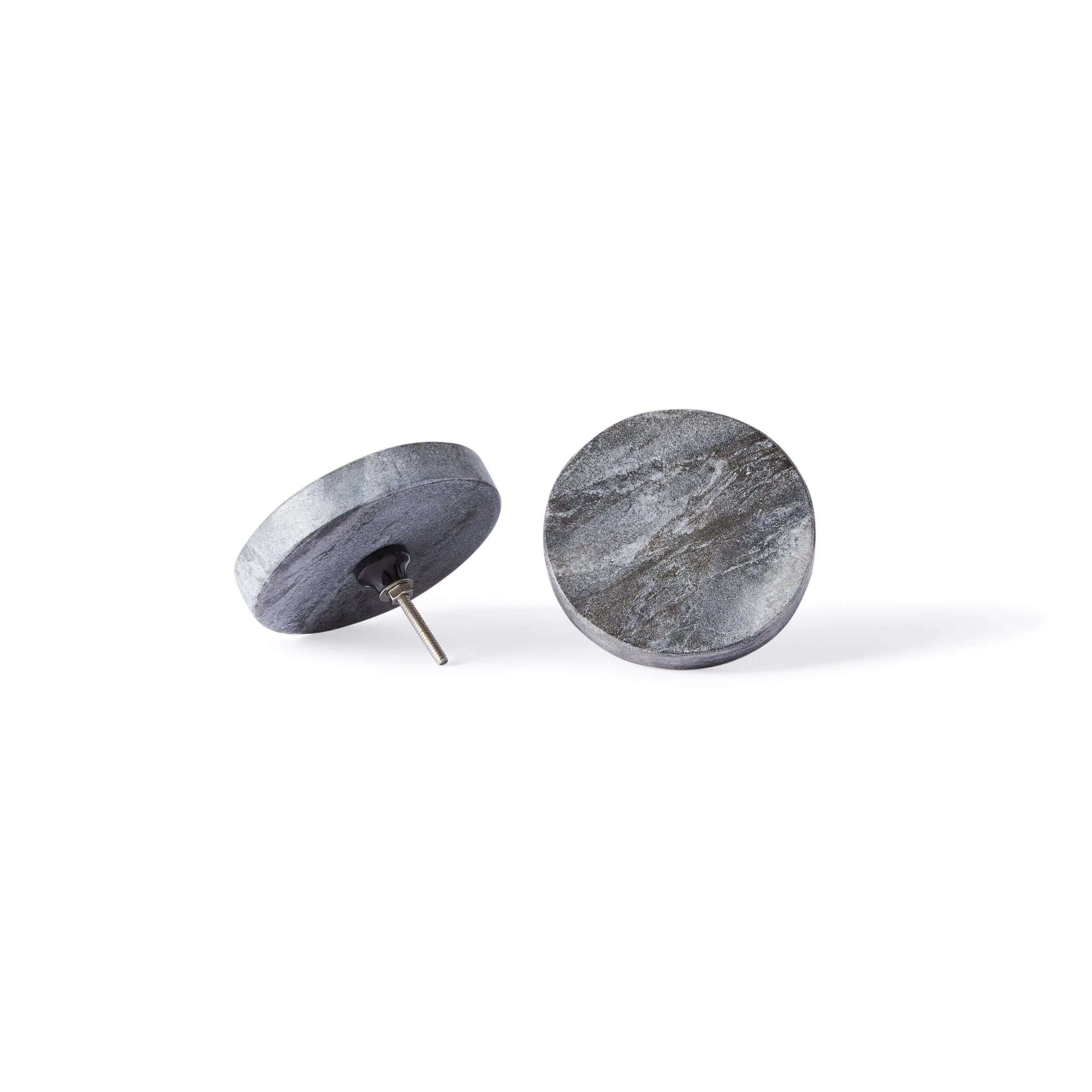 Black Marble Knob Large 9.5x1cm - Image 3