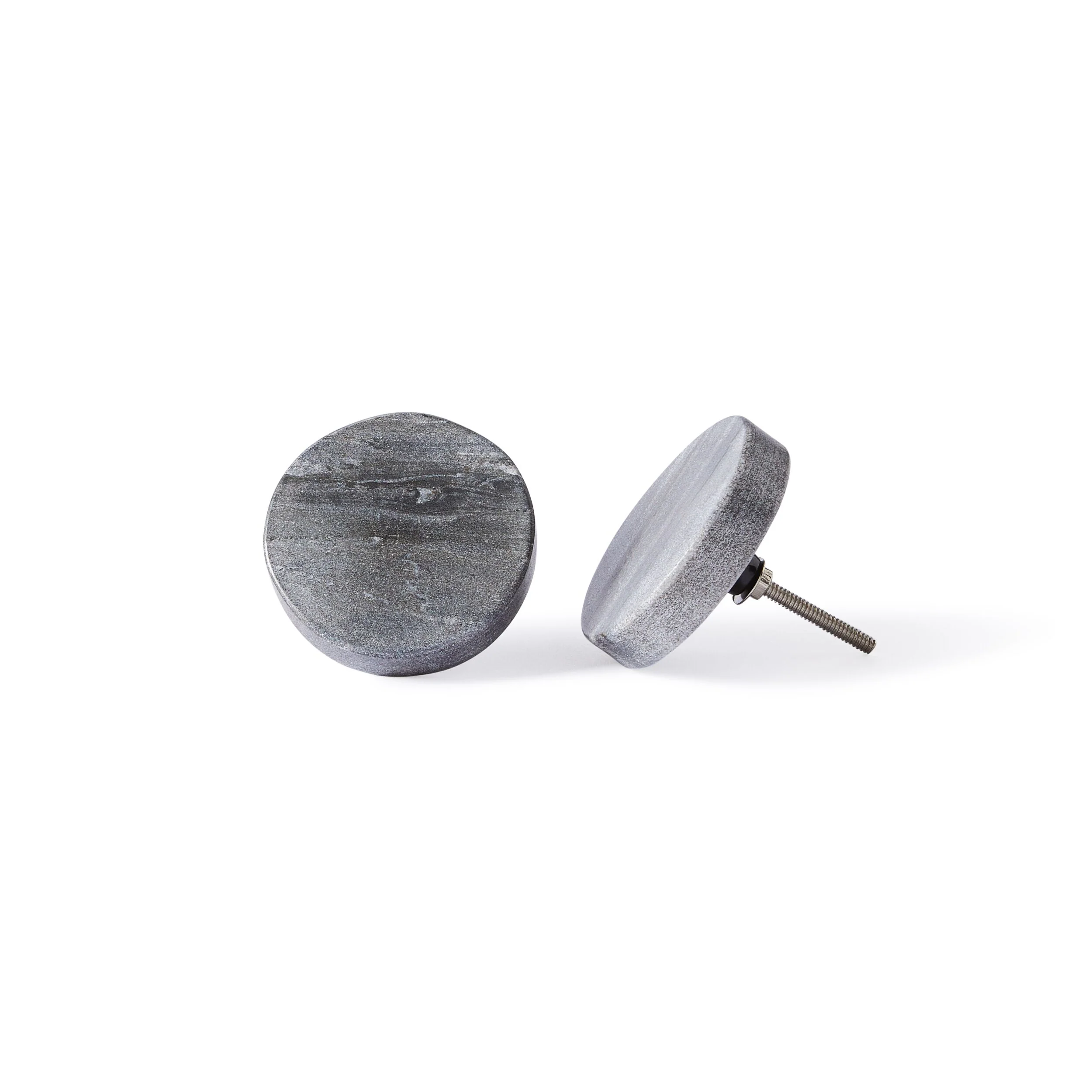 Black Marble Knob Small 6x1.5cm - Image 2