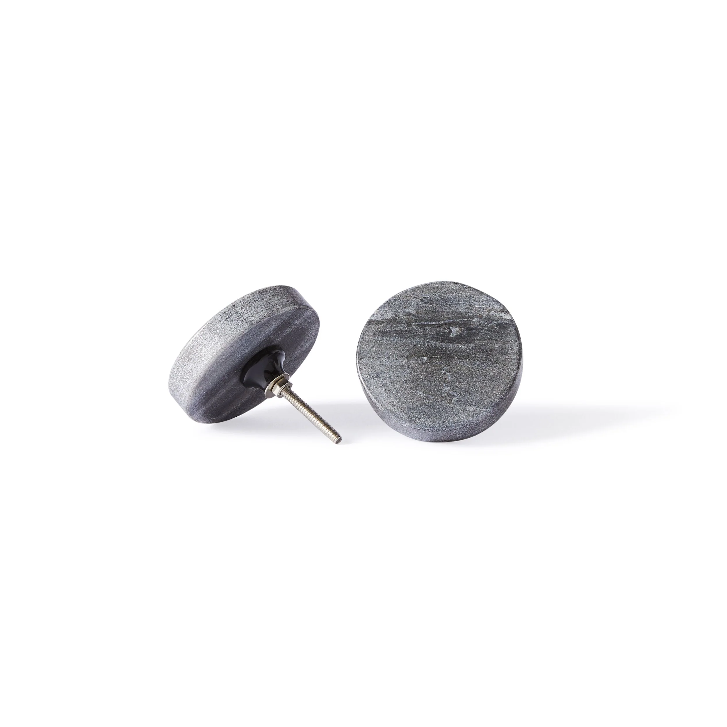 Black Marble Knob Small 6x1.5cm - Image 3