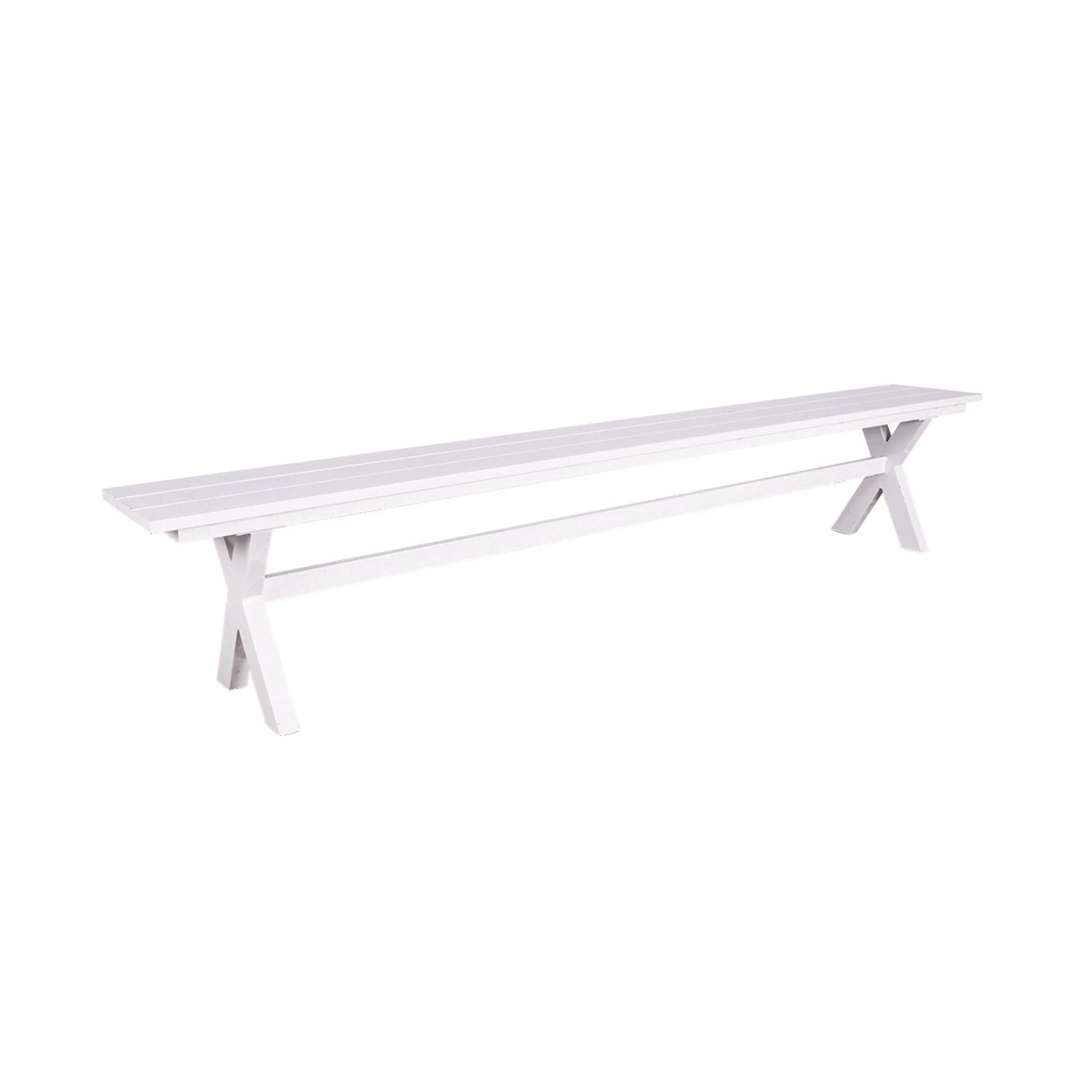Blake Aluminium Dining Bench 240cm White - Image 2