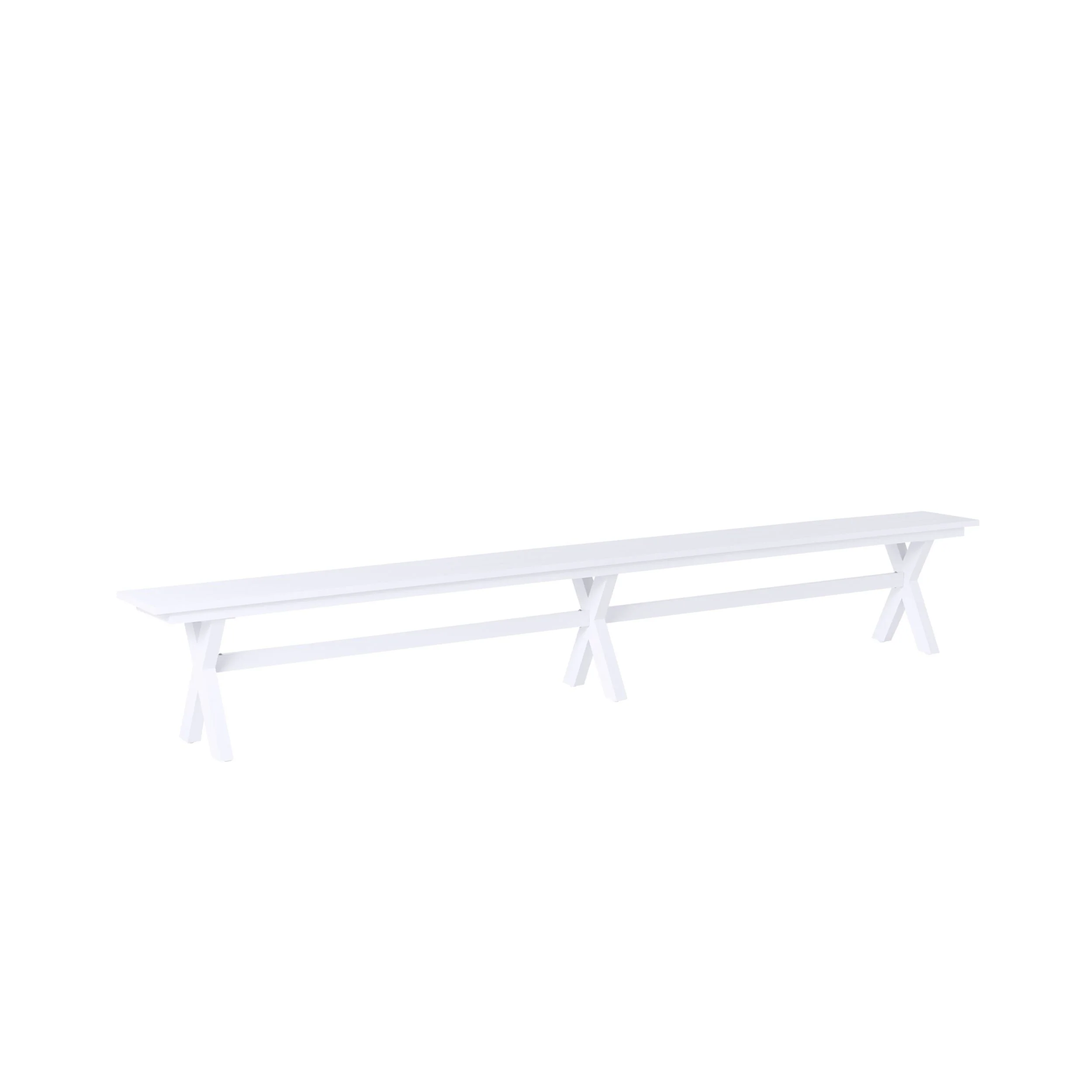 Blake Aluminium Dining Bench 300cm White - Image 2