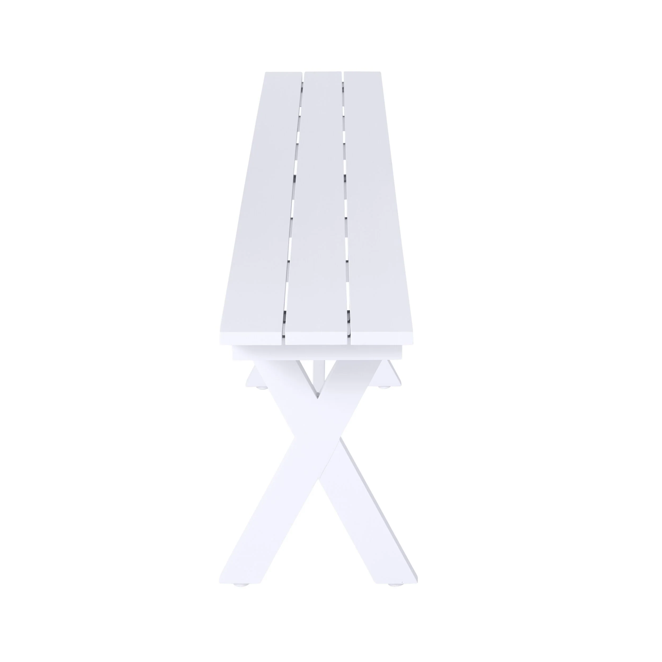 Blake Aluminium Dining Bench 300cm White - Image 3