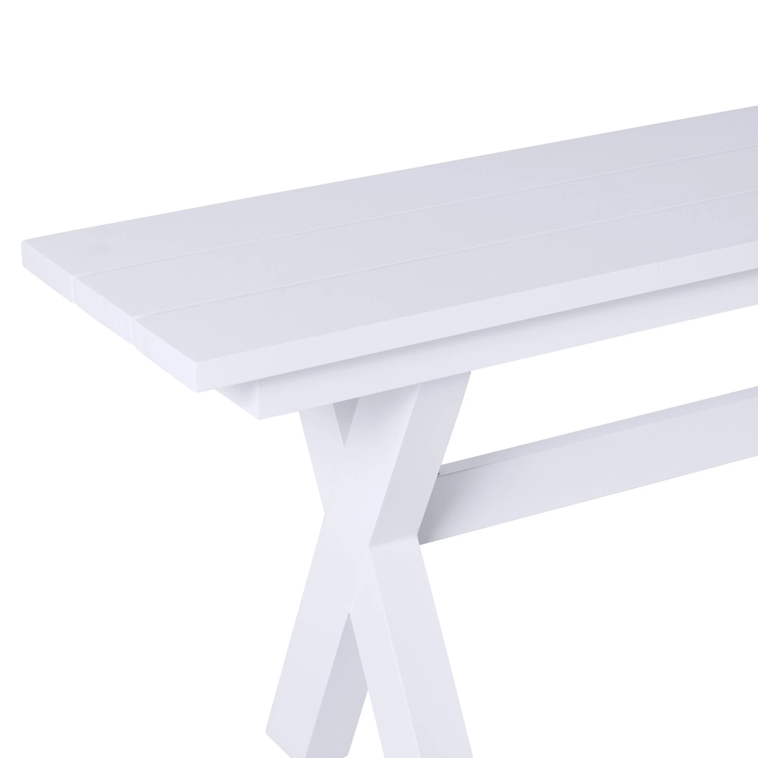 Blake Aluminium Dining Bench 300cm White - Image 4