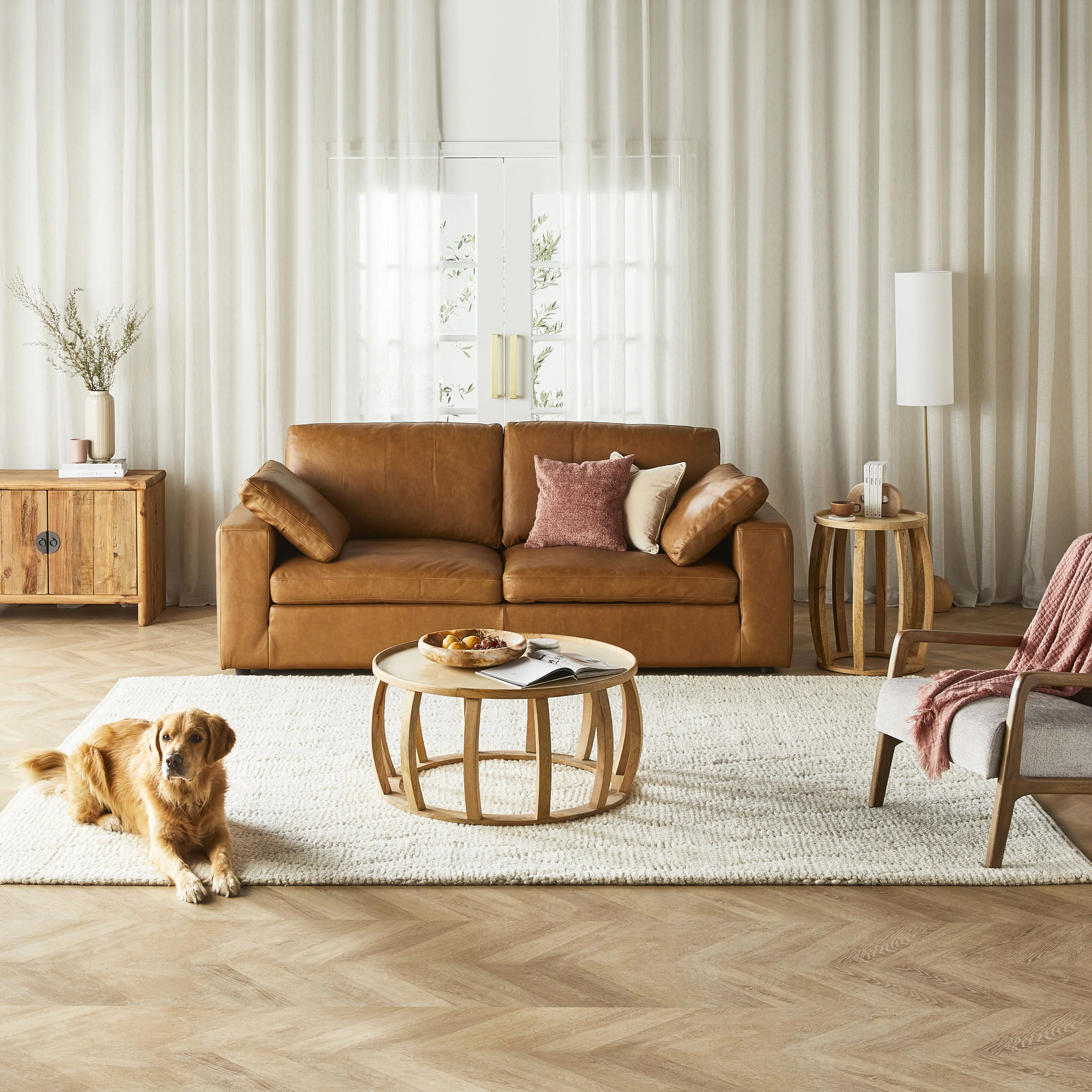 Blakely 3 Seater Leather Sofa Dakota Light Chestnut - Image 7