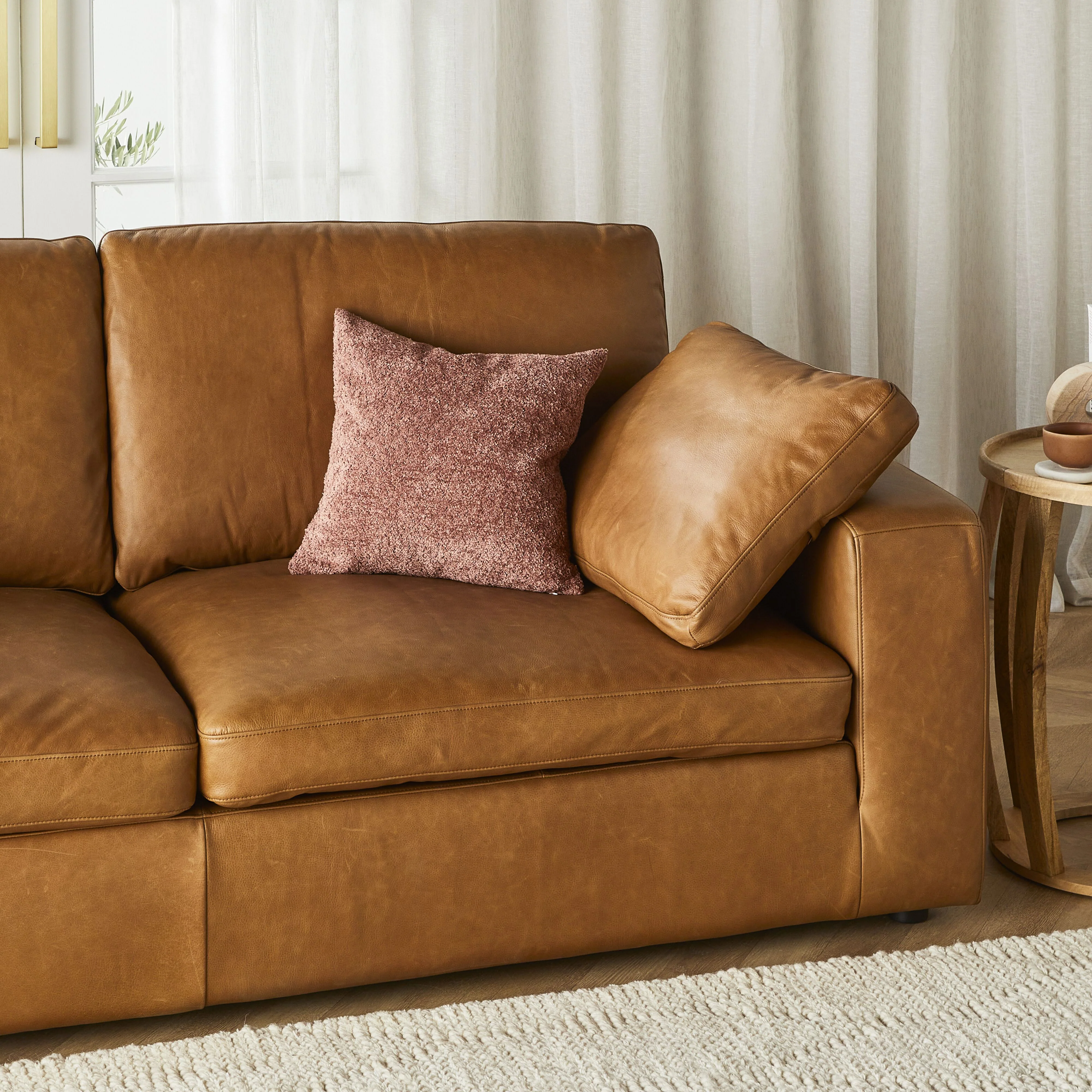 Blakely 3 Seater Leather Sofa Dakota Light Chestnut - Image 9