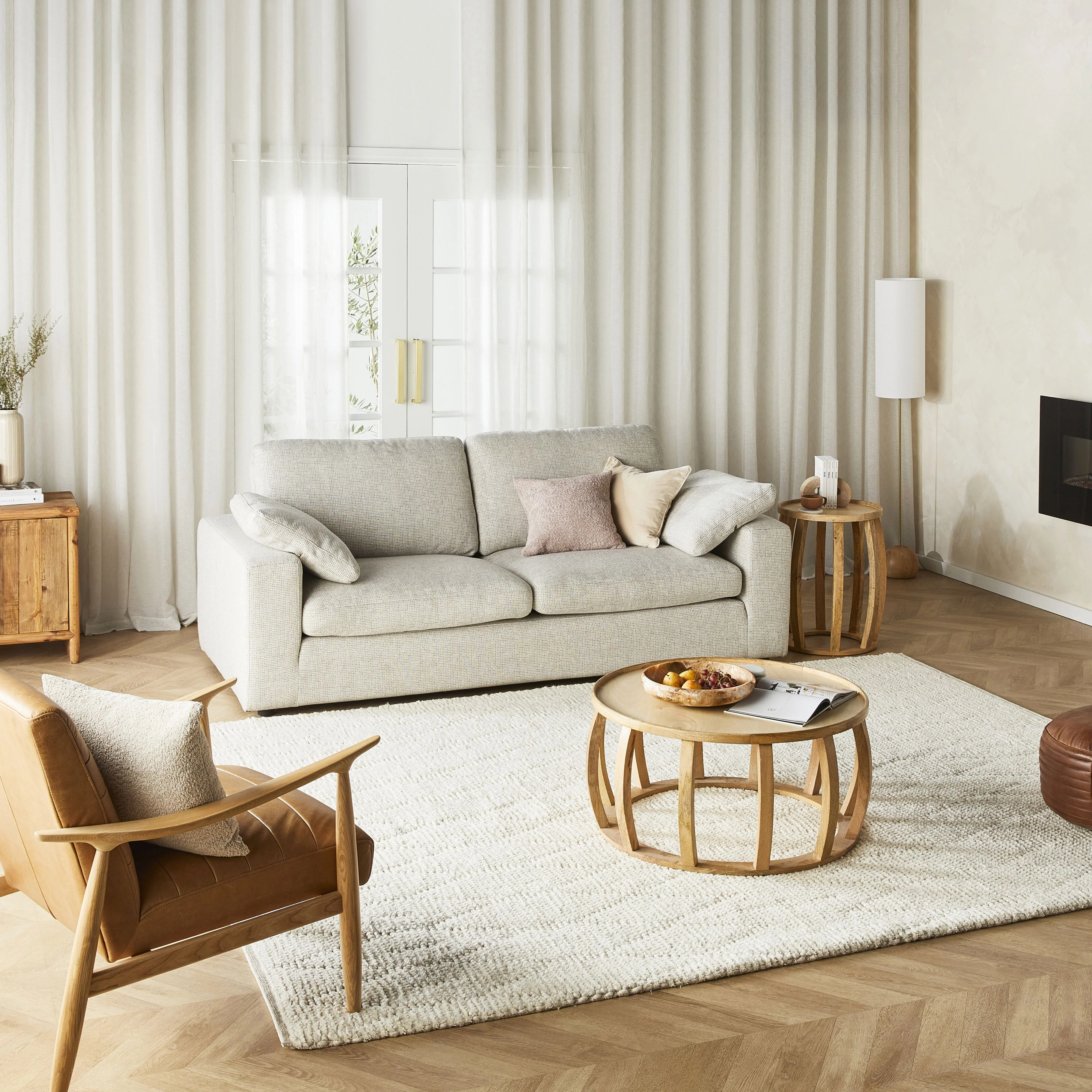 Blakely 3 Seater Sofa Asher Cloud - Image 8