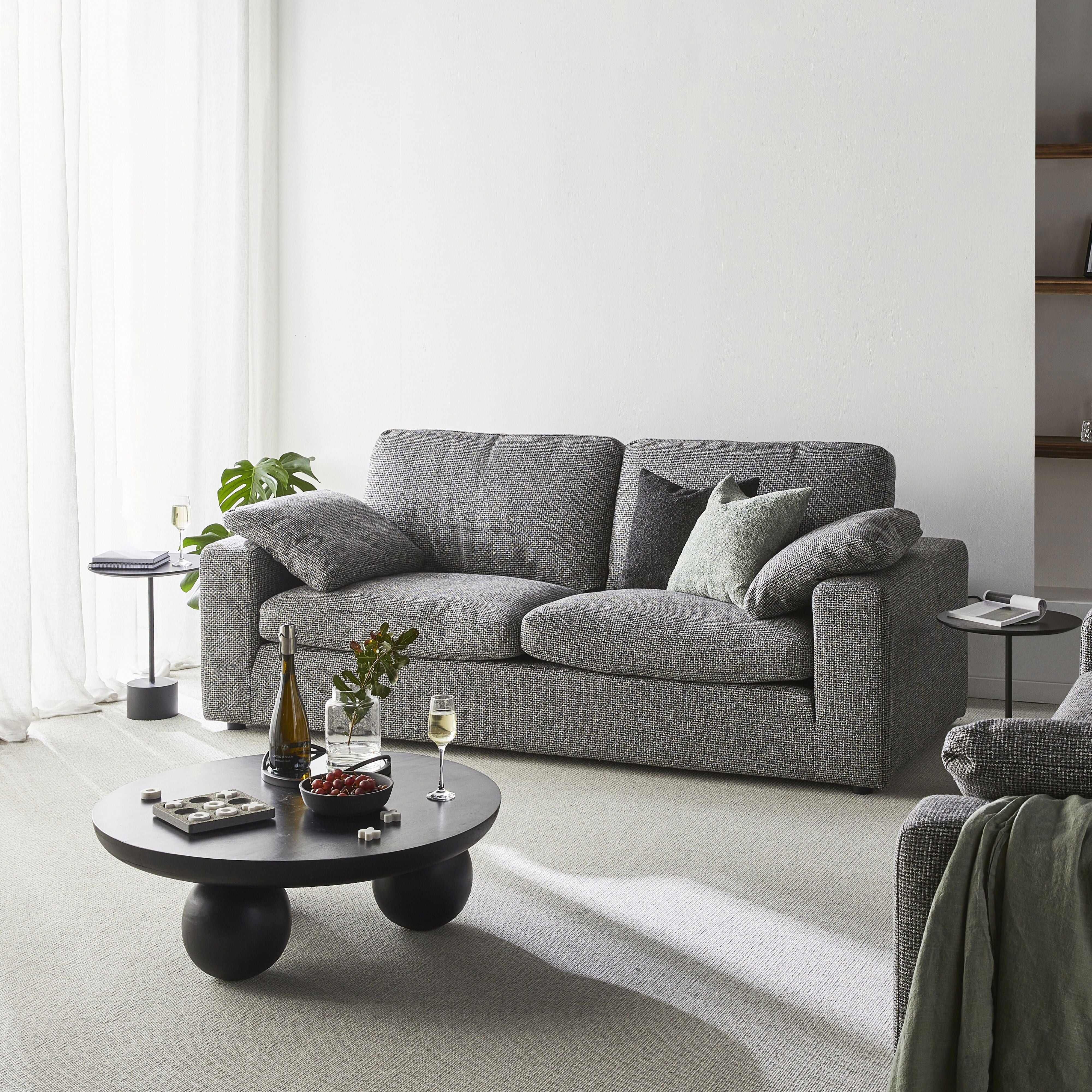 Blakely 3 Seater Sofa Asher Steel - Image 8
