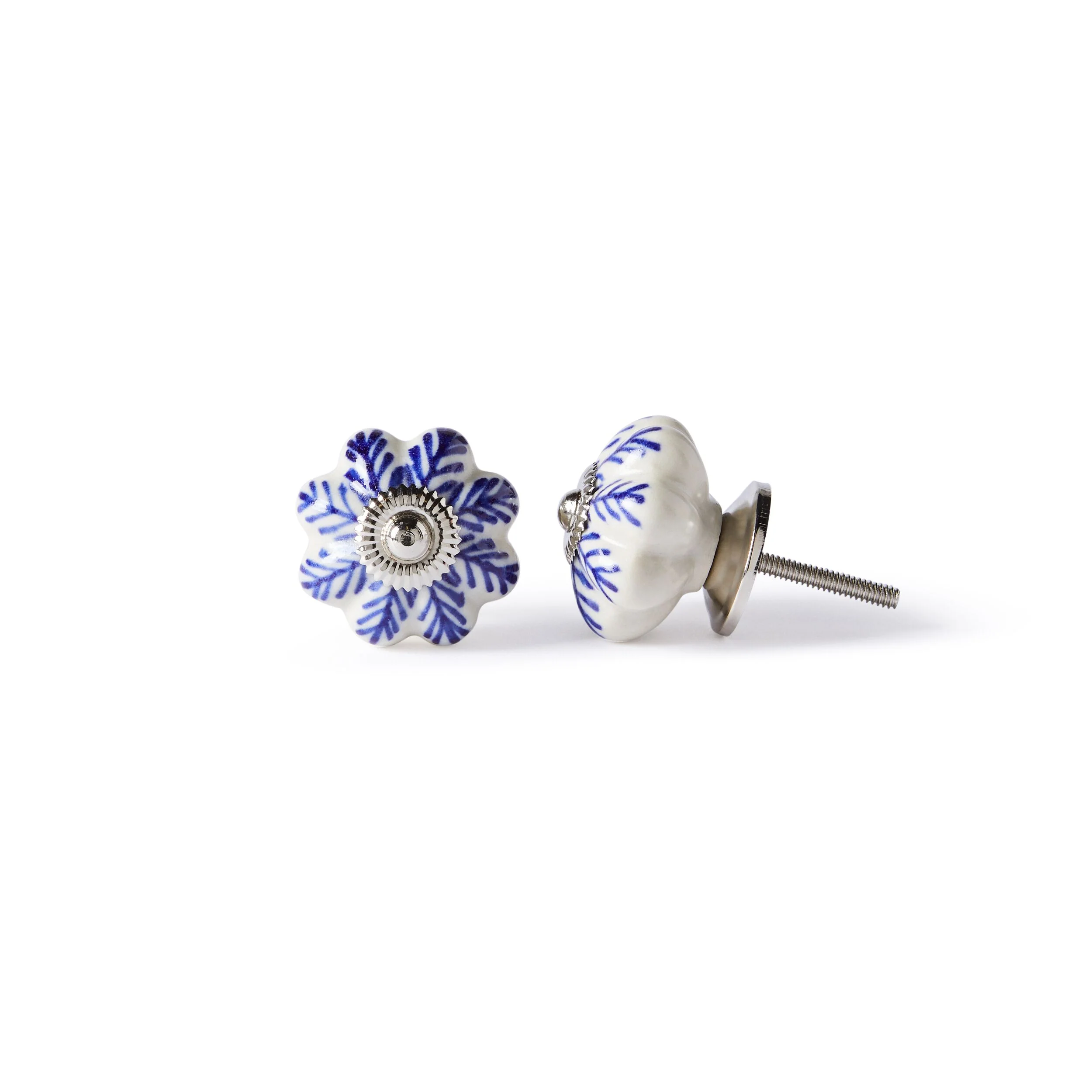Blue Flower Branch Knob 4.5cm - Image 2