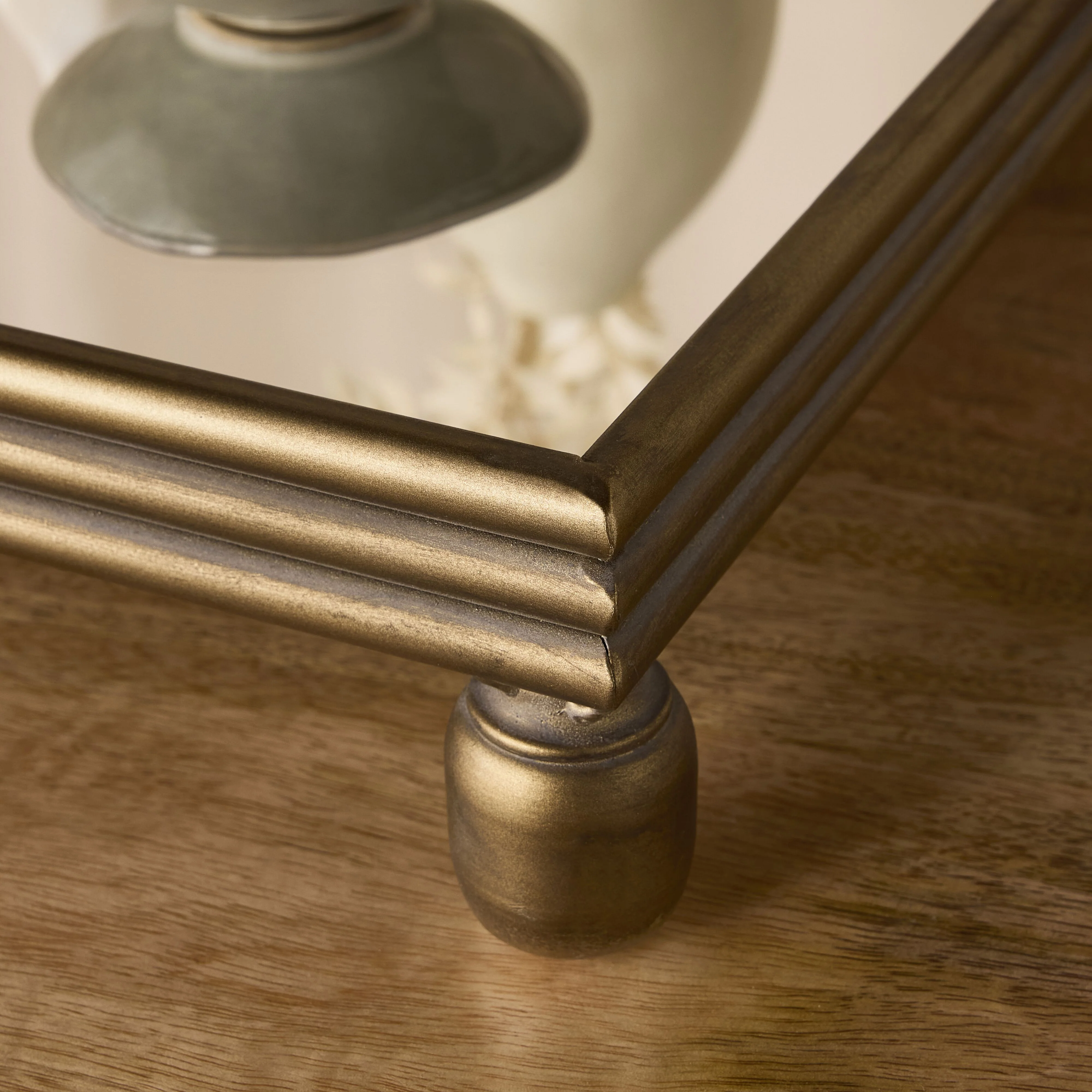 Bobble Handle Mirrored Tray 56cm - Image 6
