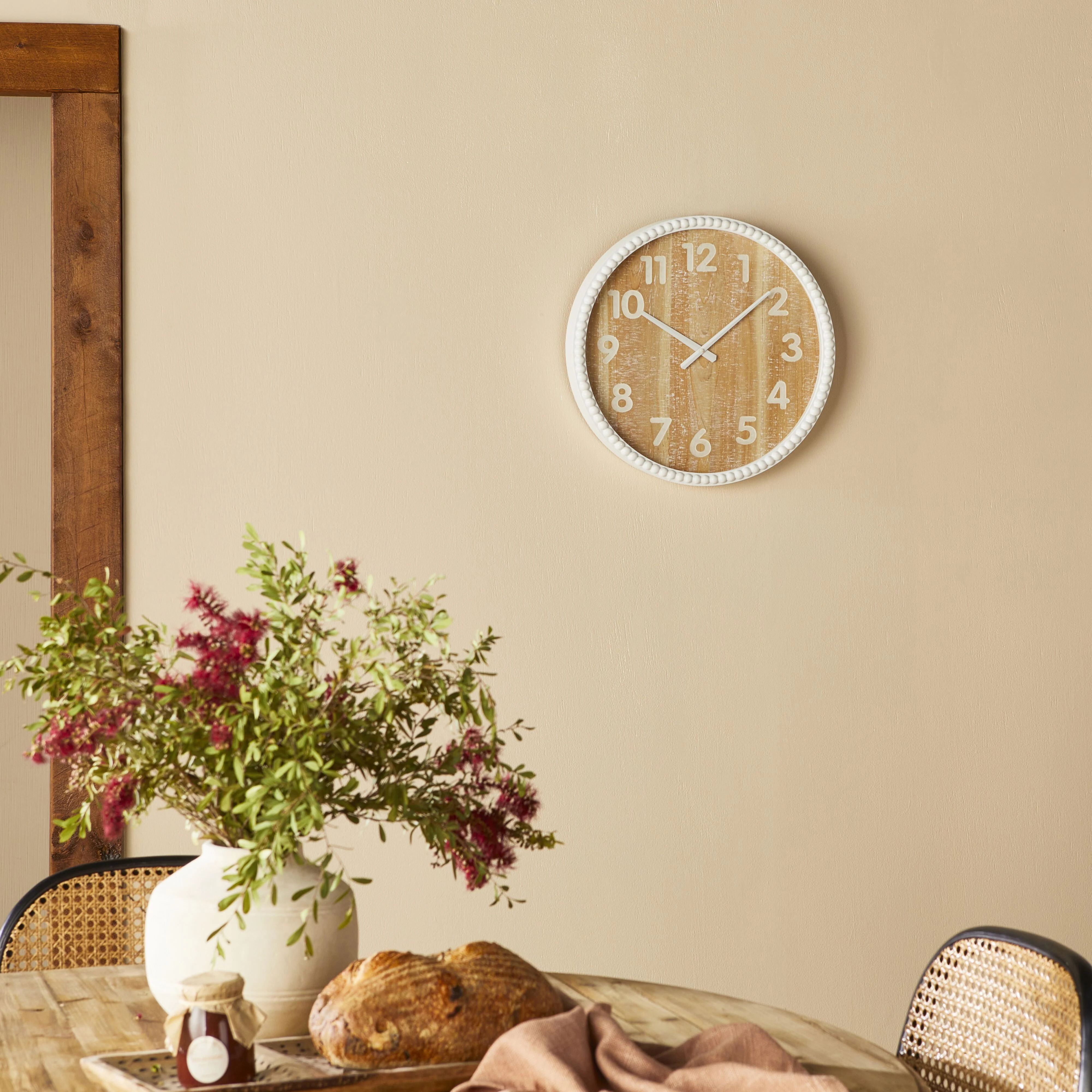 Bobble Wall Clock White 50x50x6.5cm - Image 3