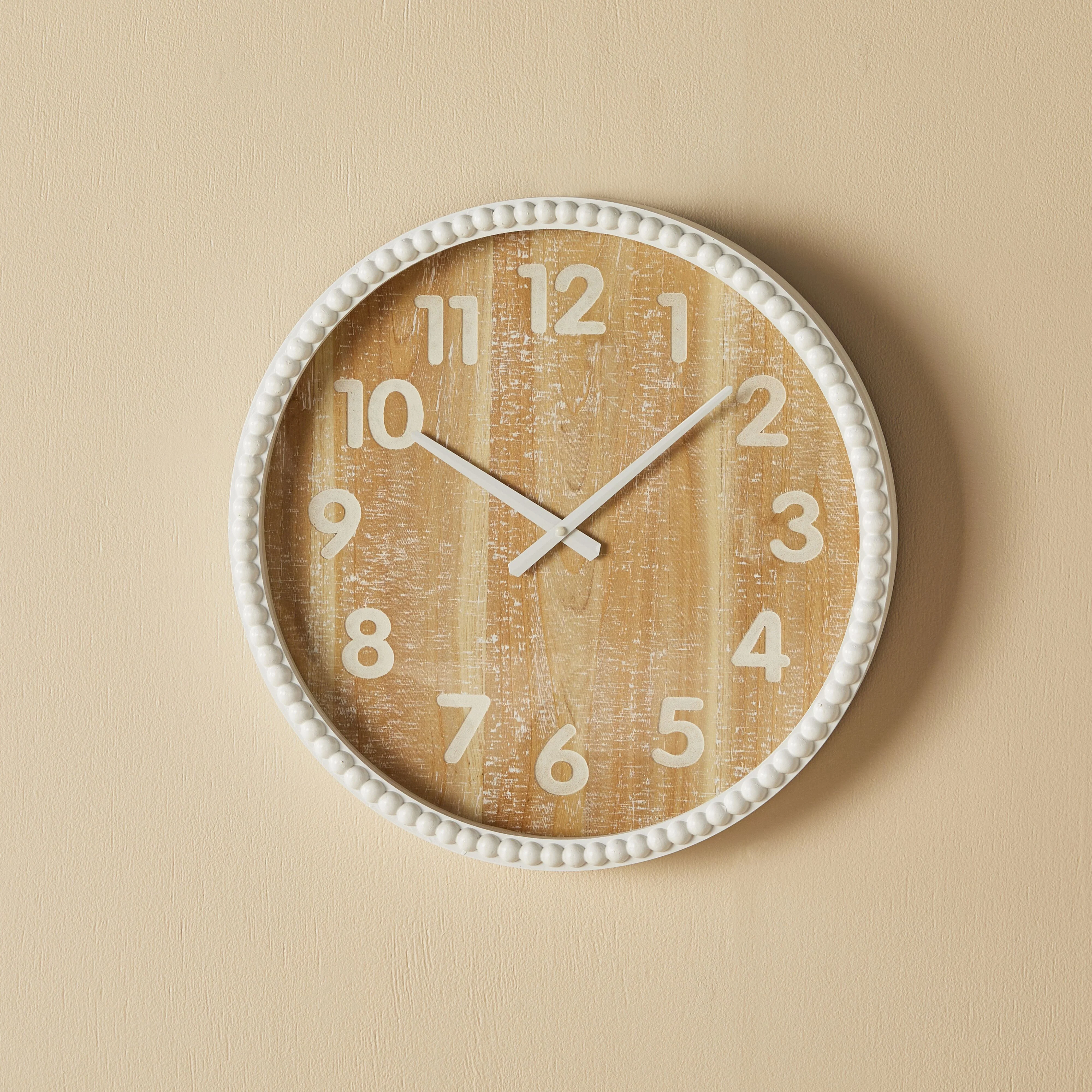 Bobble Wall Clock White 50x50x6.5cm - Image 8