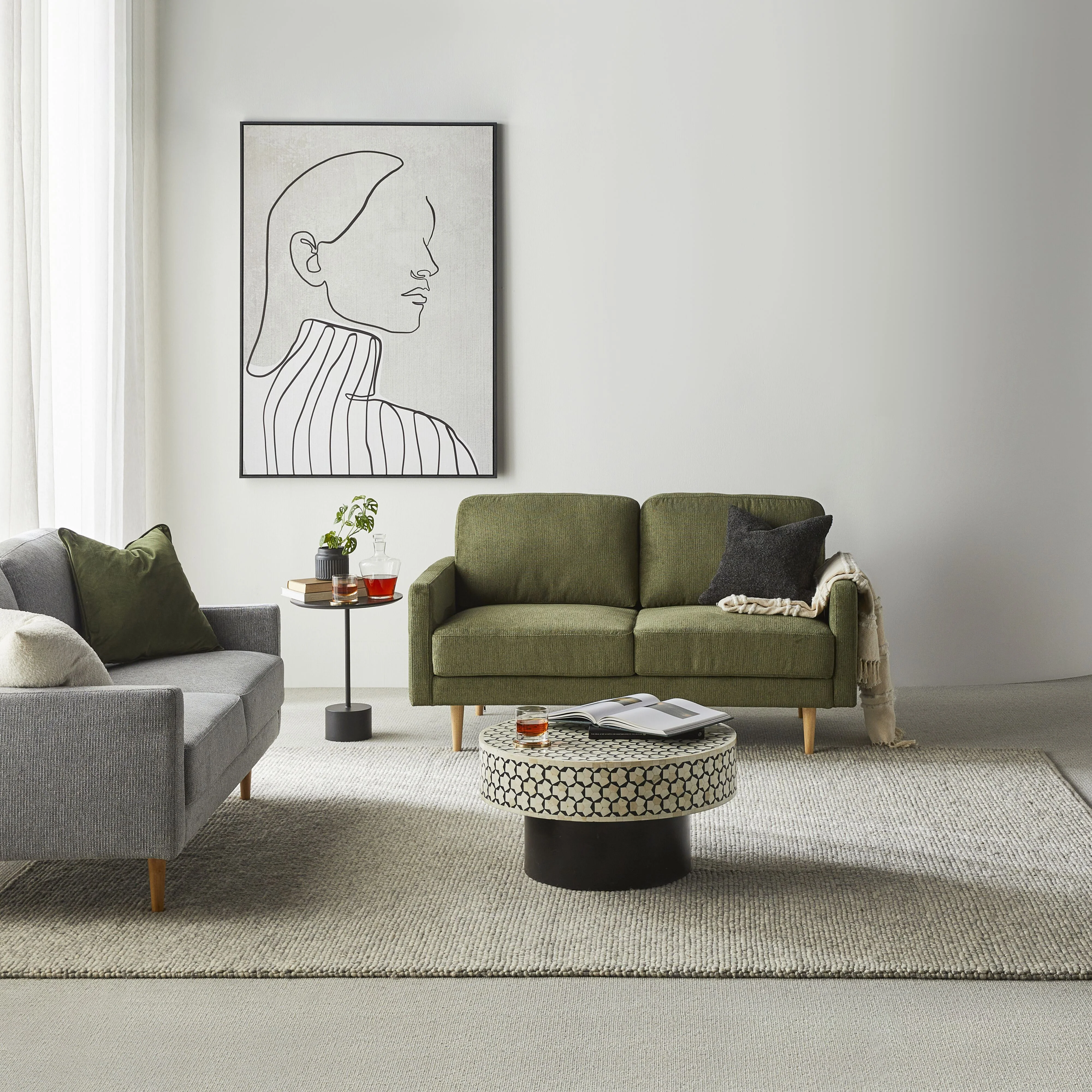 Boden 2 Seater Sofa Sorrento Olive - Image 6