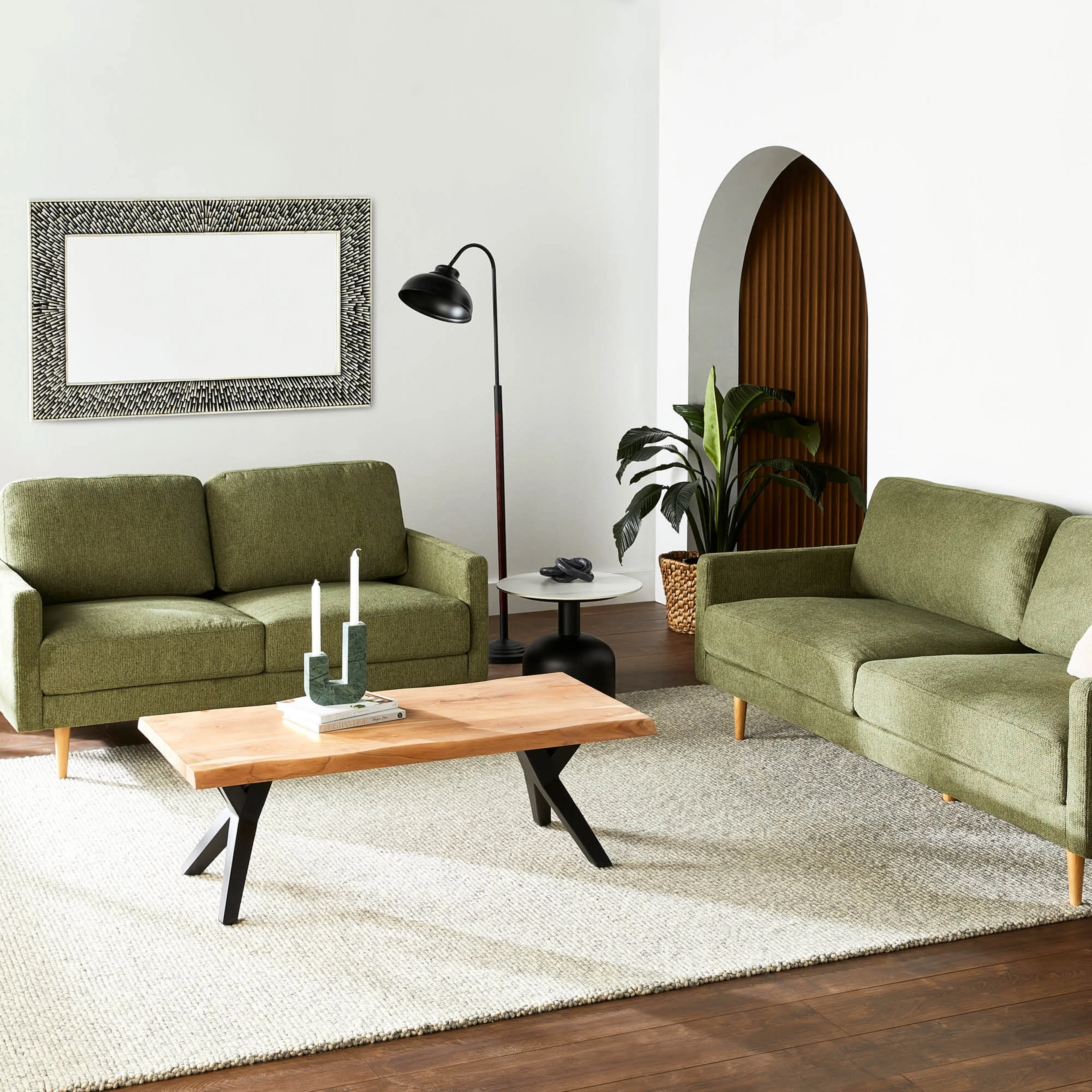 Boden 2 Seater Sofa Sorrento Olive - Image 7