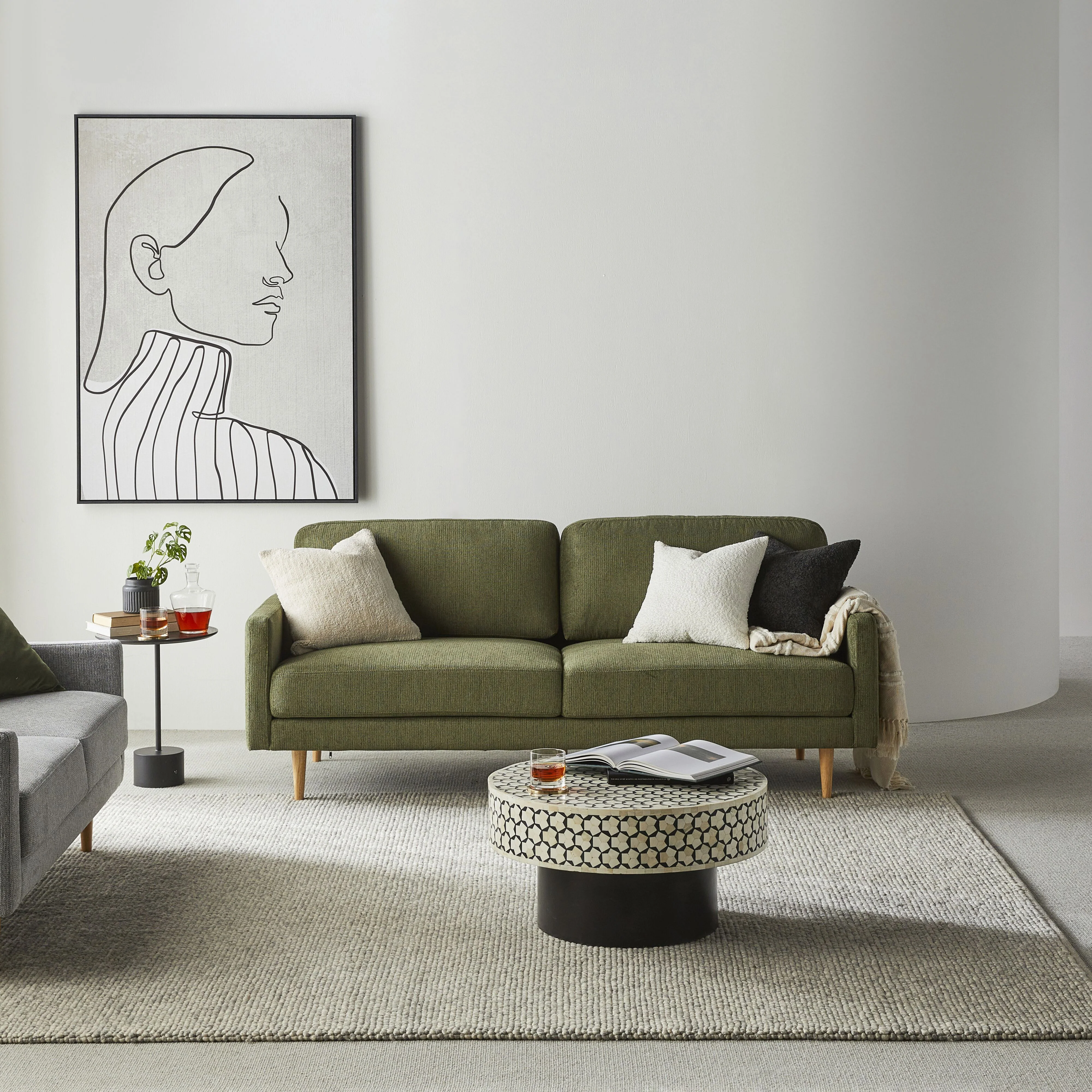 Boden 3 Seater Sofa Sorrento Olive - Image 6