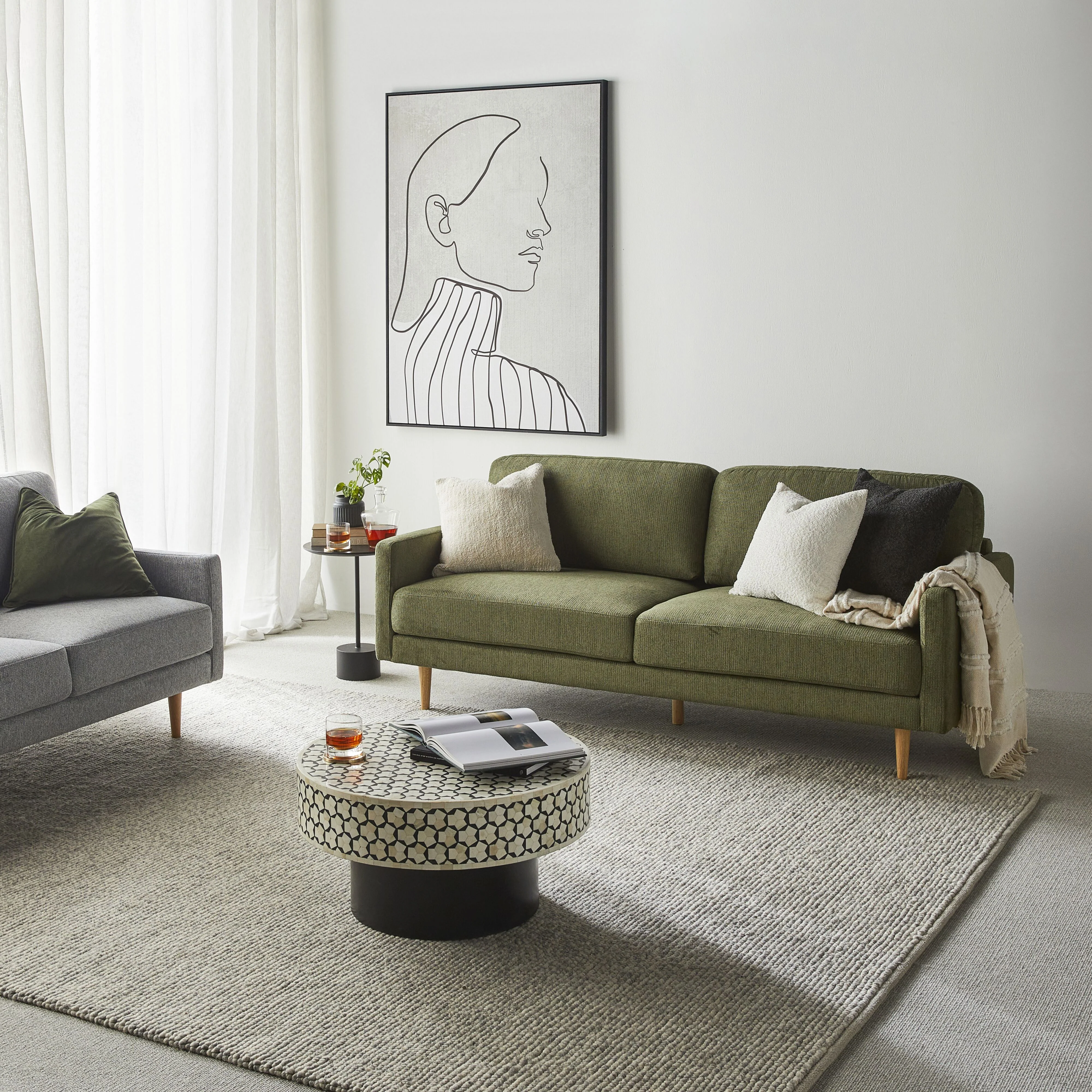 Boden 3 Seater Sofa Sorrento Olive - Image 7