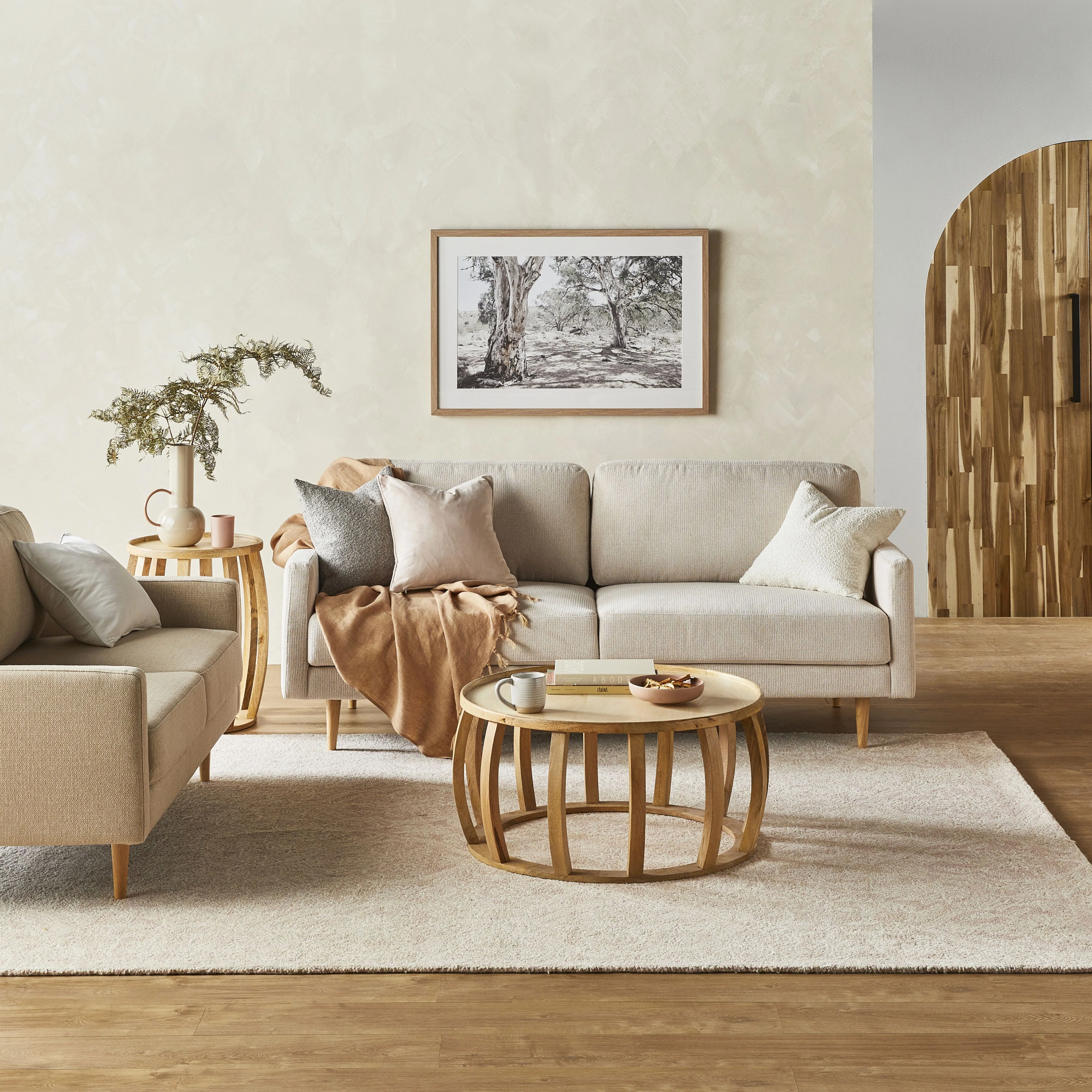 Boden 3 Seater Sofa Sorrento Almond - Image 7