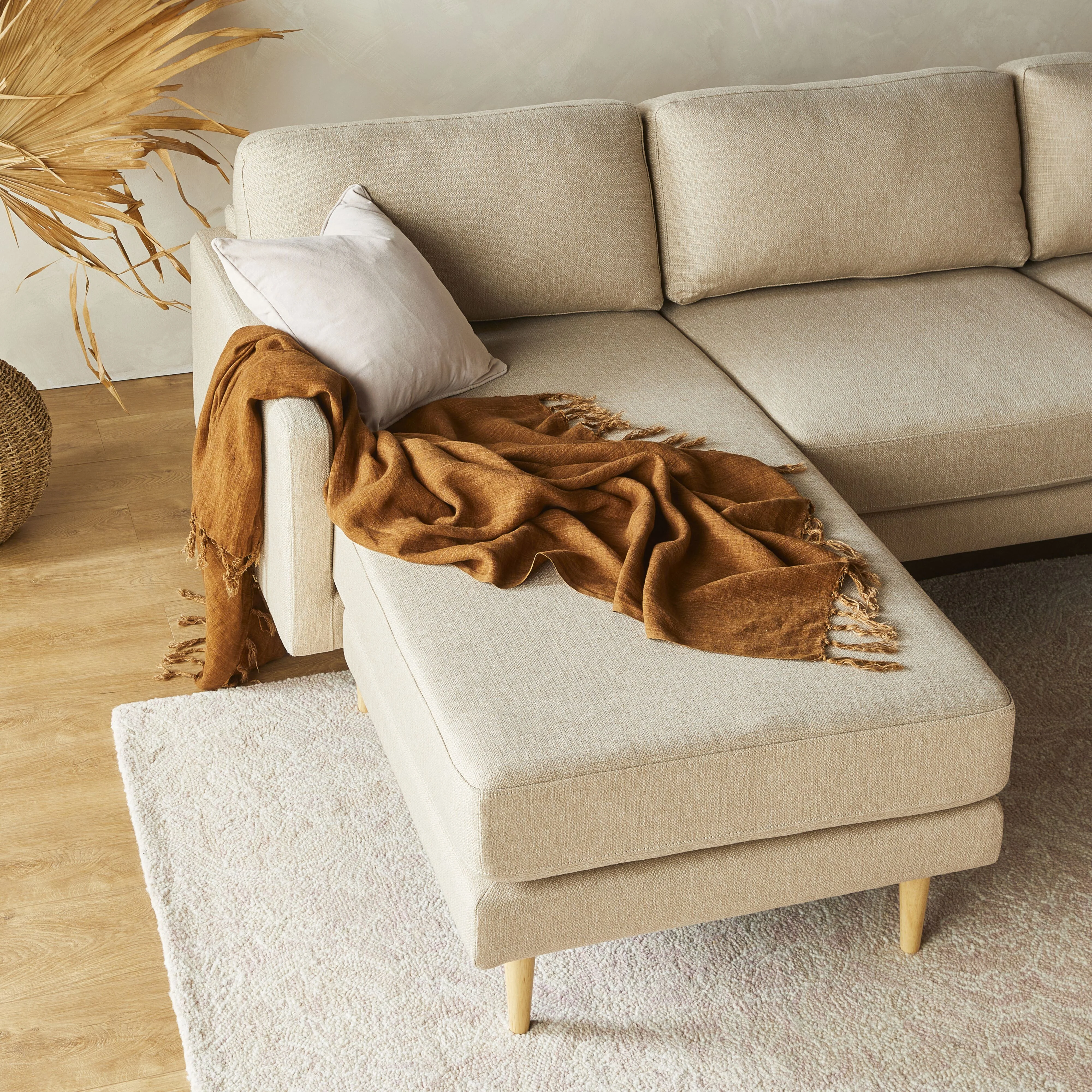 Boden 3 Seater Sofa with Reversible Chaise Amalfi Parchment - Image 10