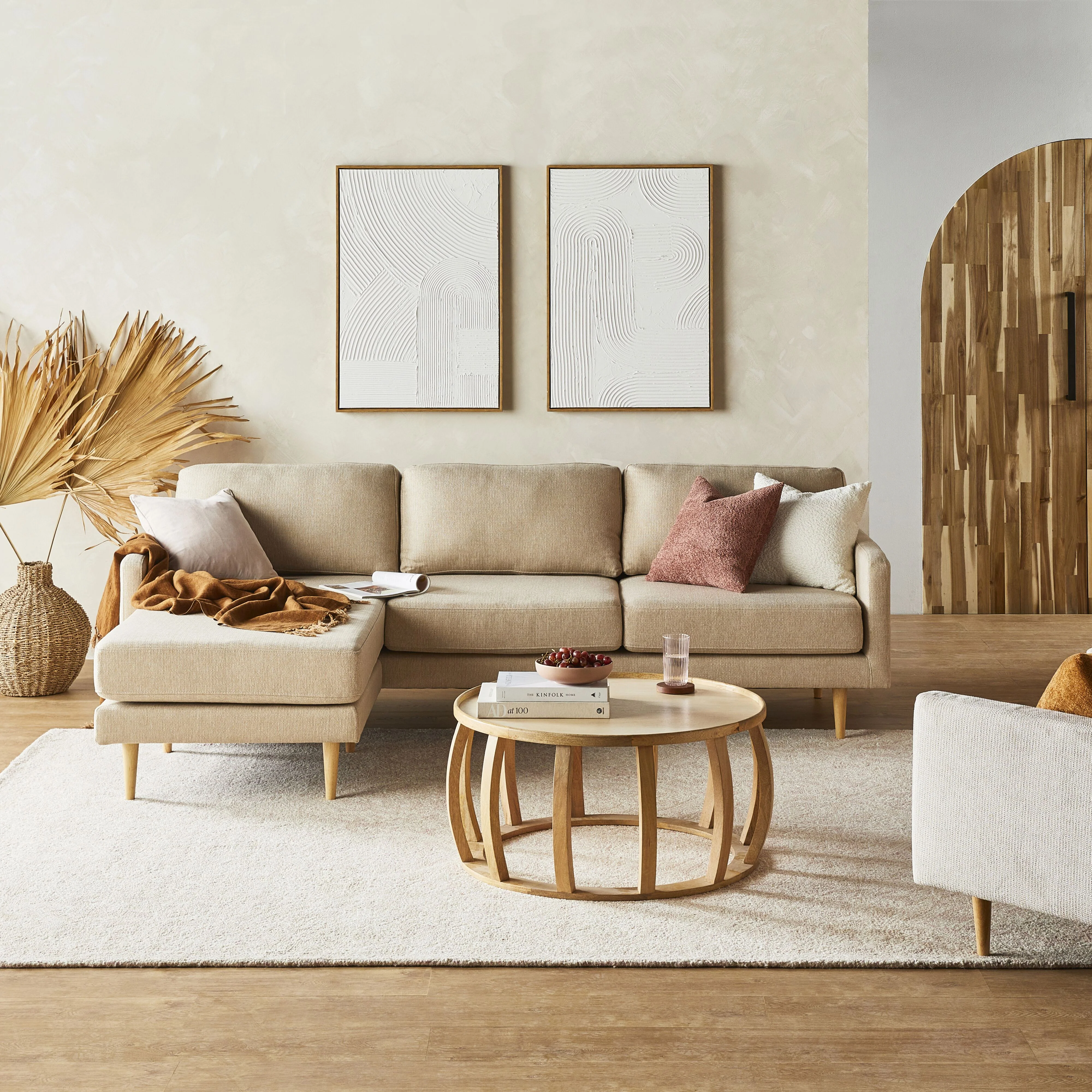 Boden 3 Seater Sofa with Reversible Chaise Amalfi Parchment - Image 8