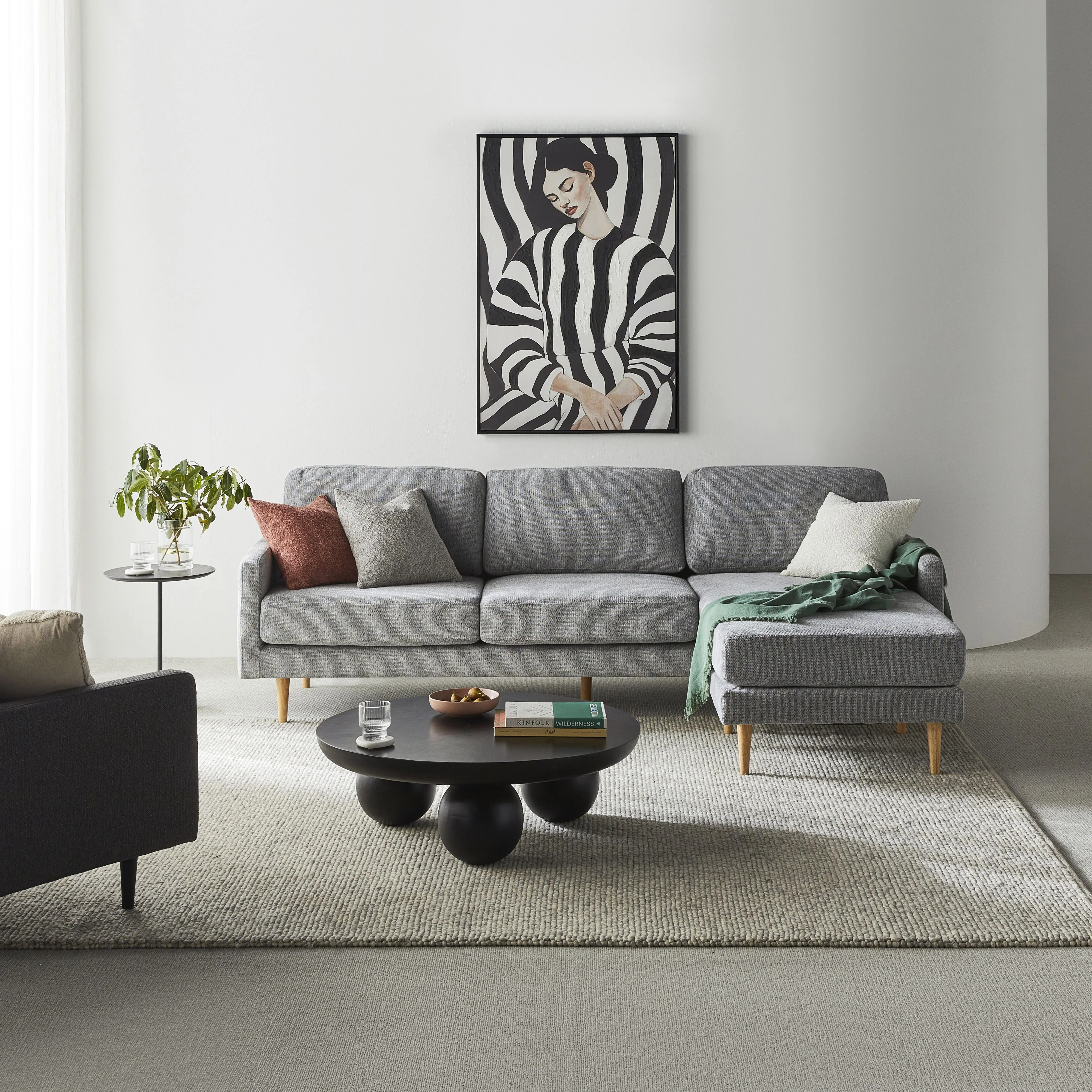 Boden 3 Seater Sofa with Reversible Chaise Sorrento Shadow - Image 8