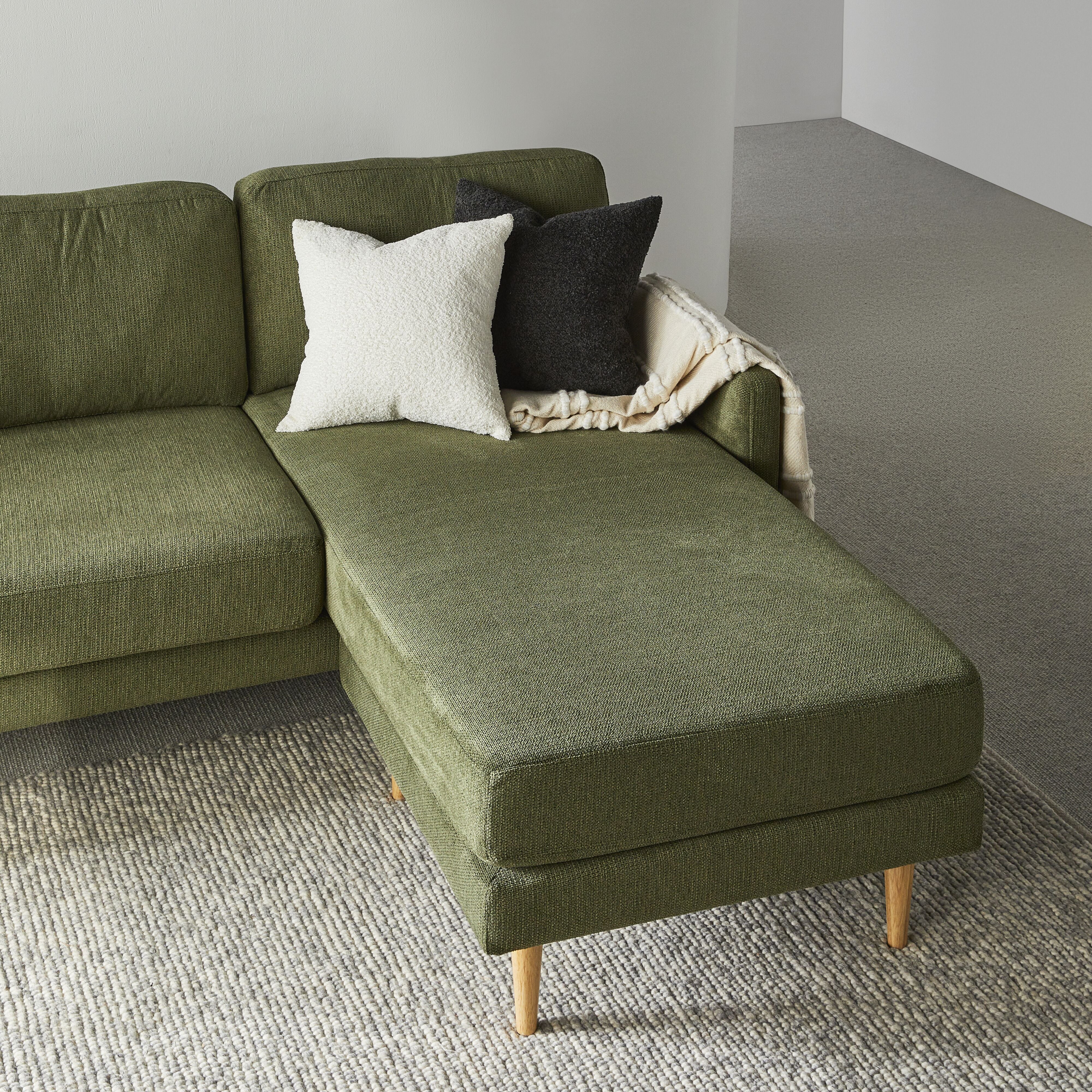 Boden 3 Seater Sofa with Reversible Chaise Sorrento Olive - Image 12