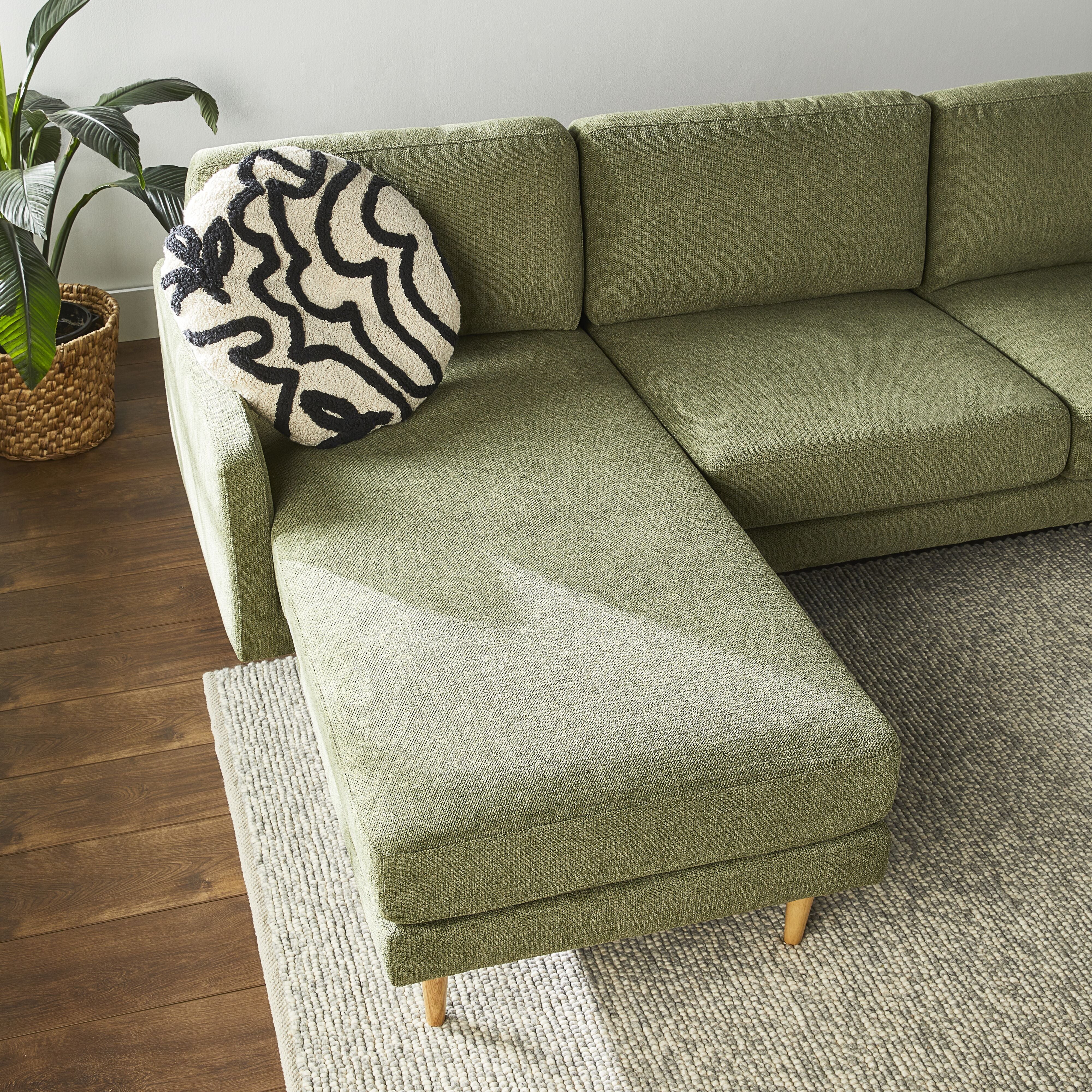 Boden 3 Seater Sofa with Reversible Chaise Sorrento Olive - Image 9