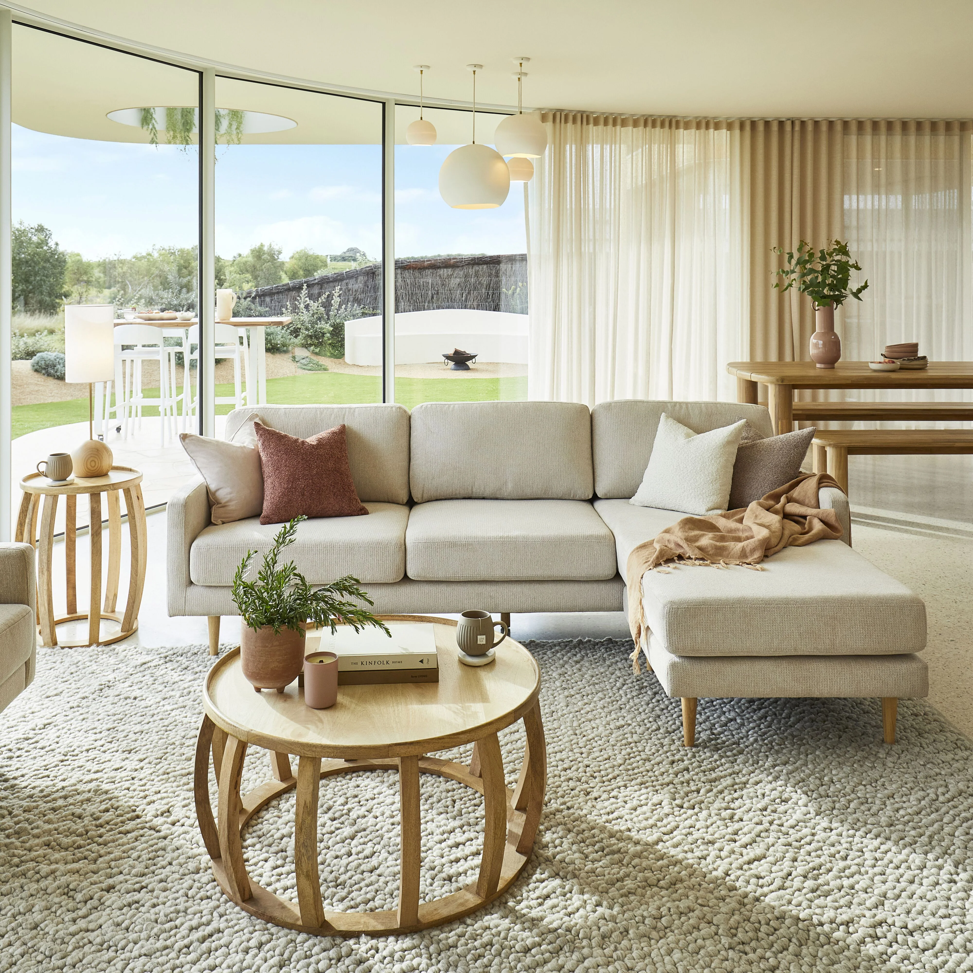 Boden 3 Seater Sofa with Reversible Chaise Sorrento Almond - Image 12