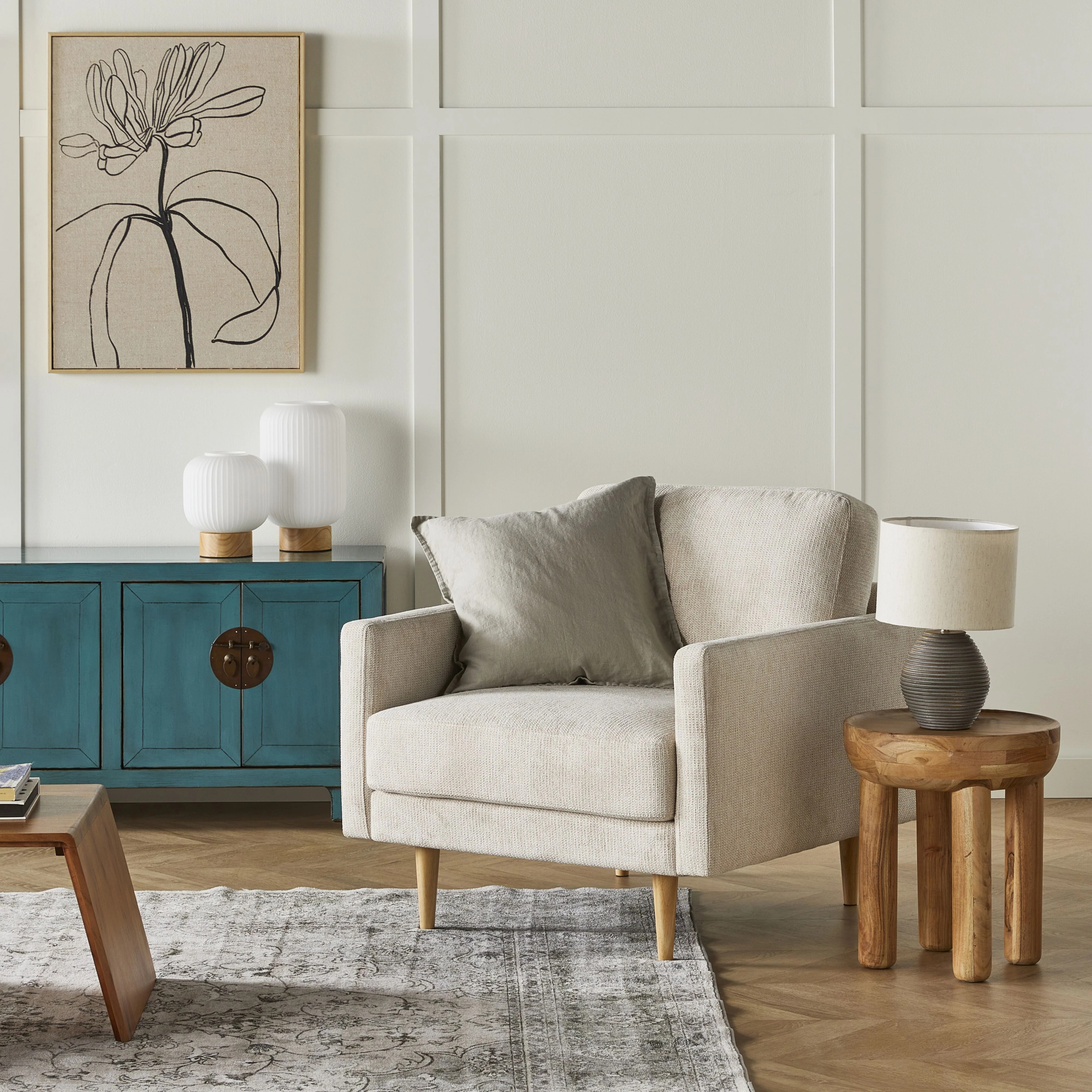 Boden Armchair Sorrento Almond - Image 10