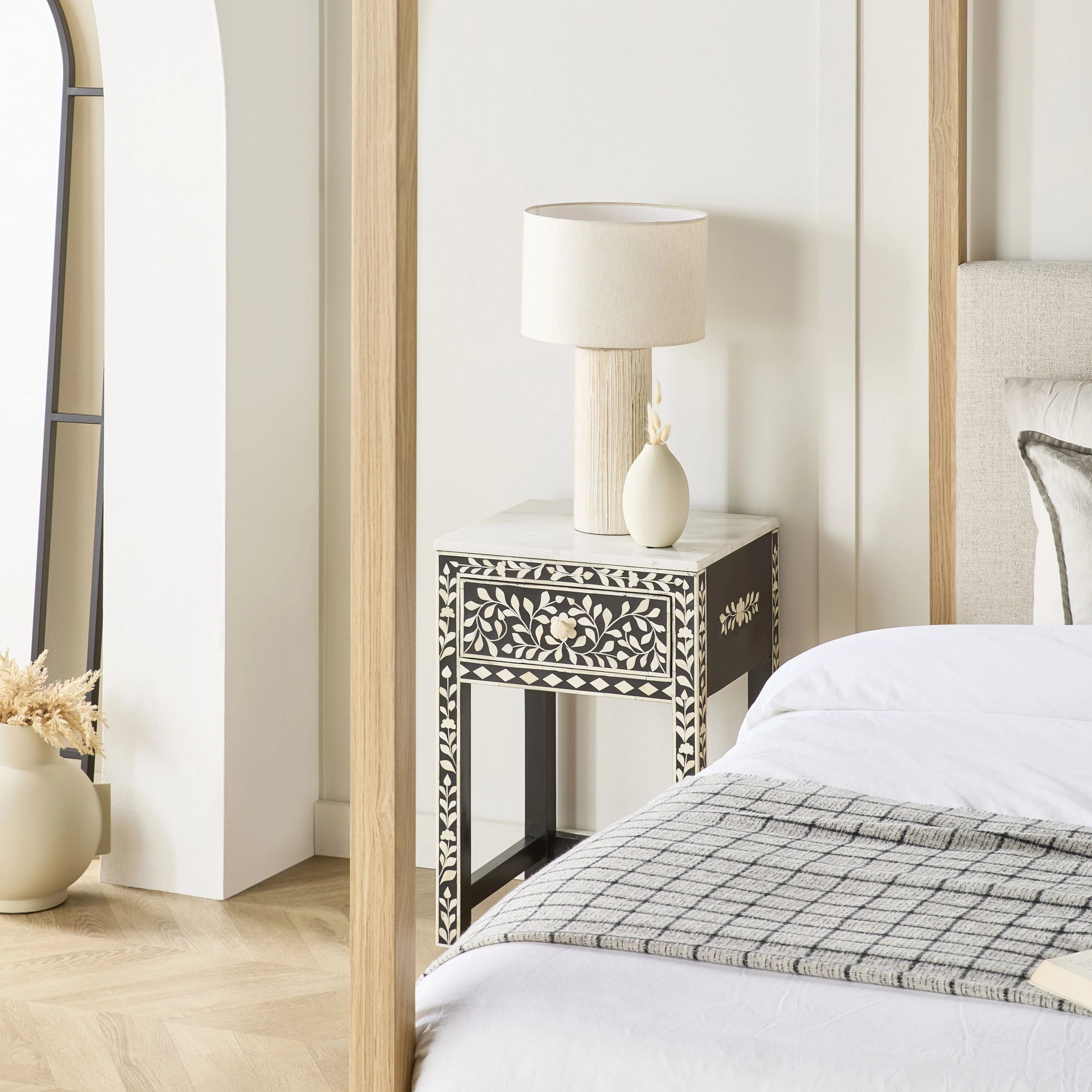 Bone Inlay Bedside Black - Image 11