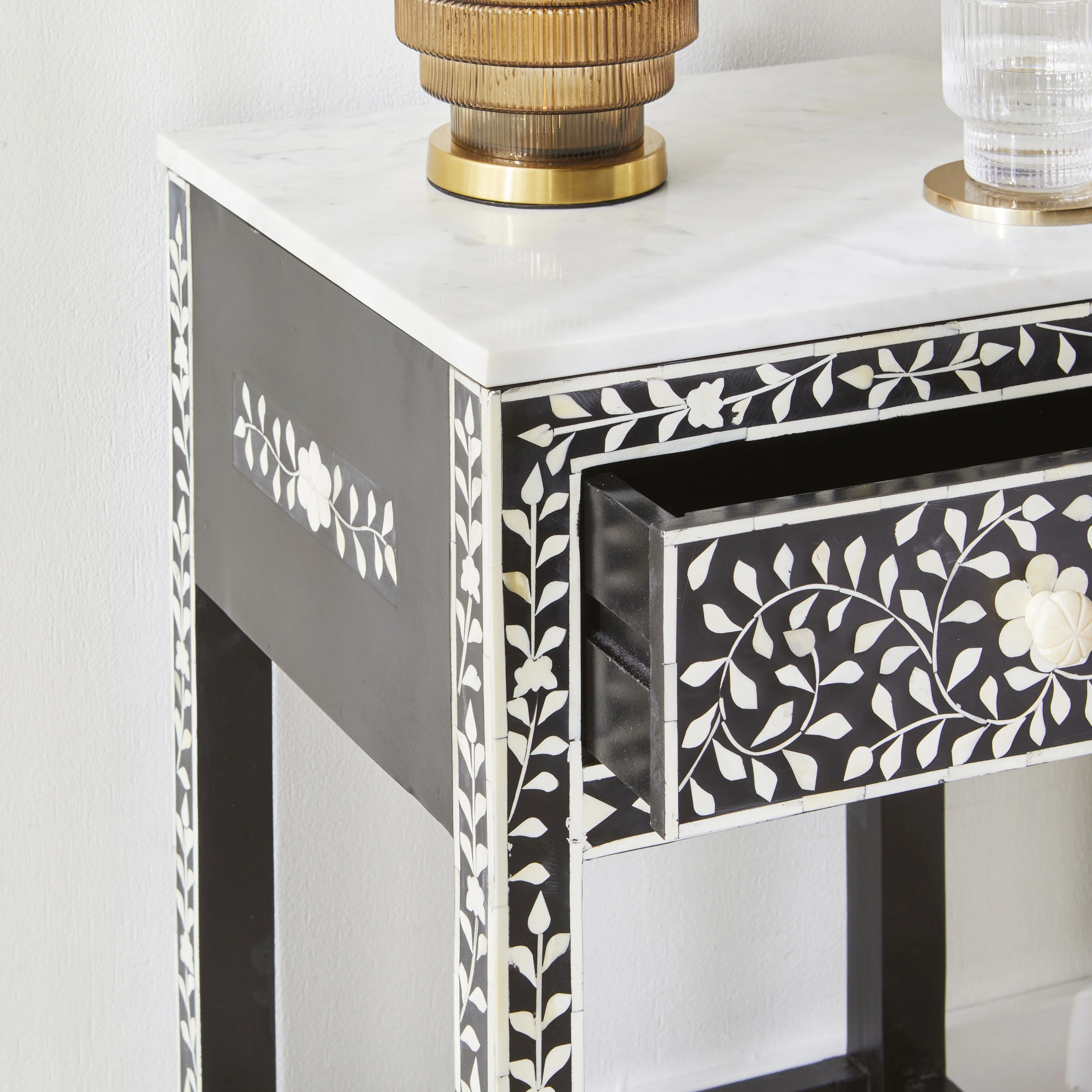 Bone Inlay Bedside Black - Image 9