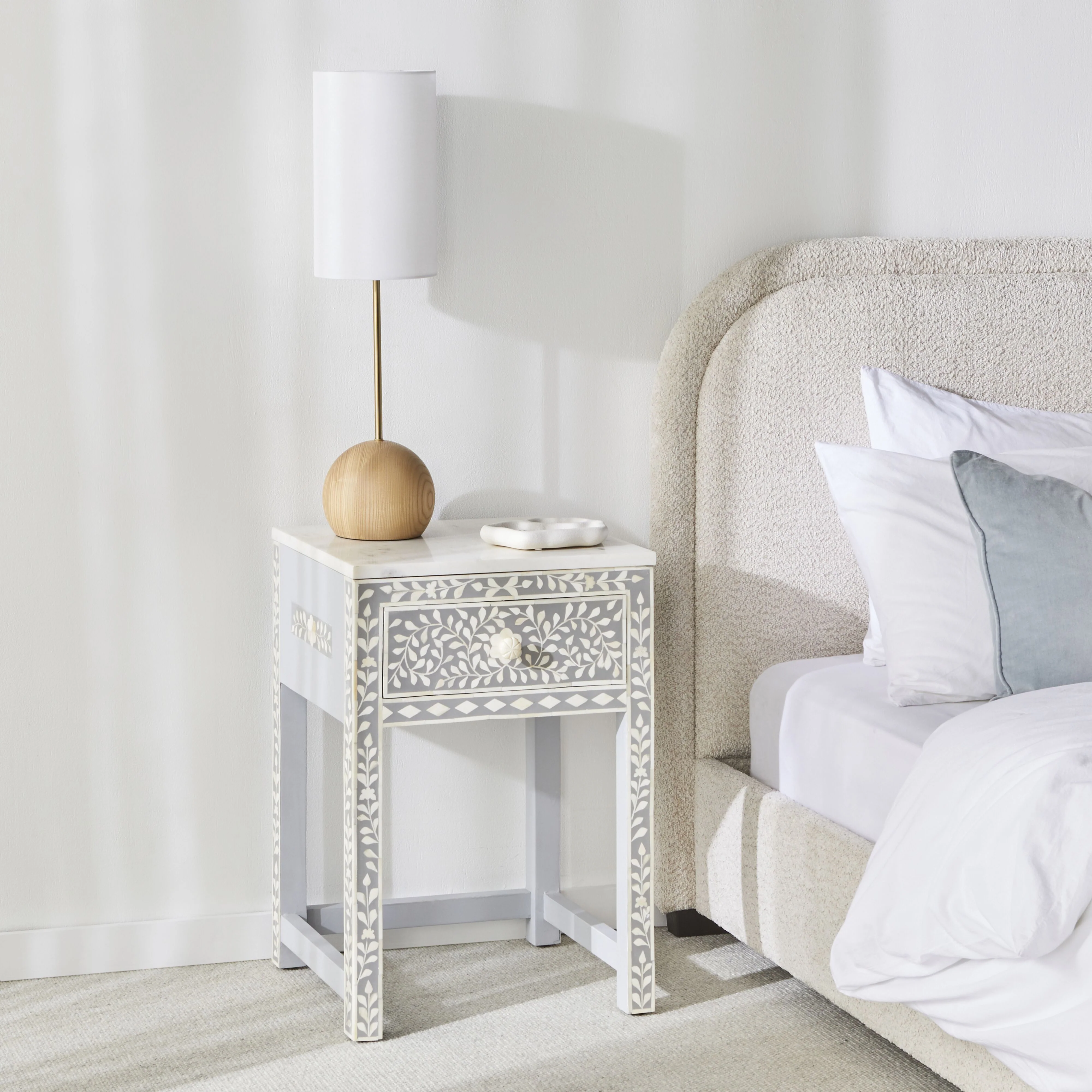 Bone Inlay Bedside Light Grey - Image 13