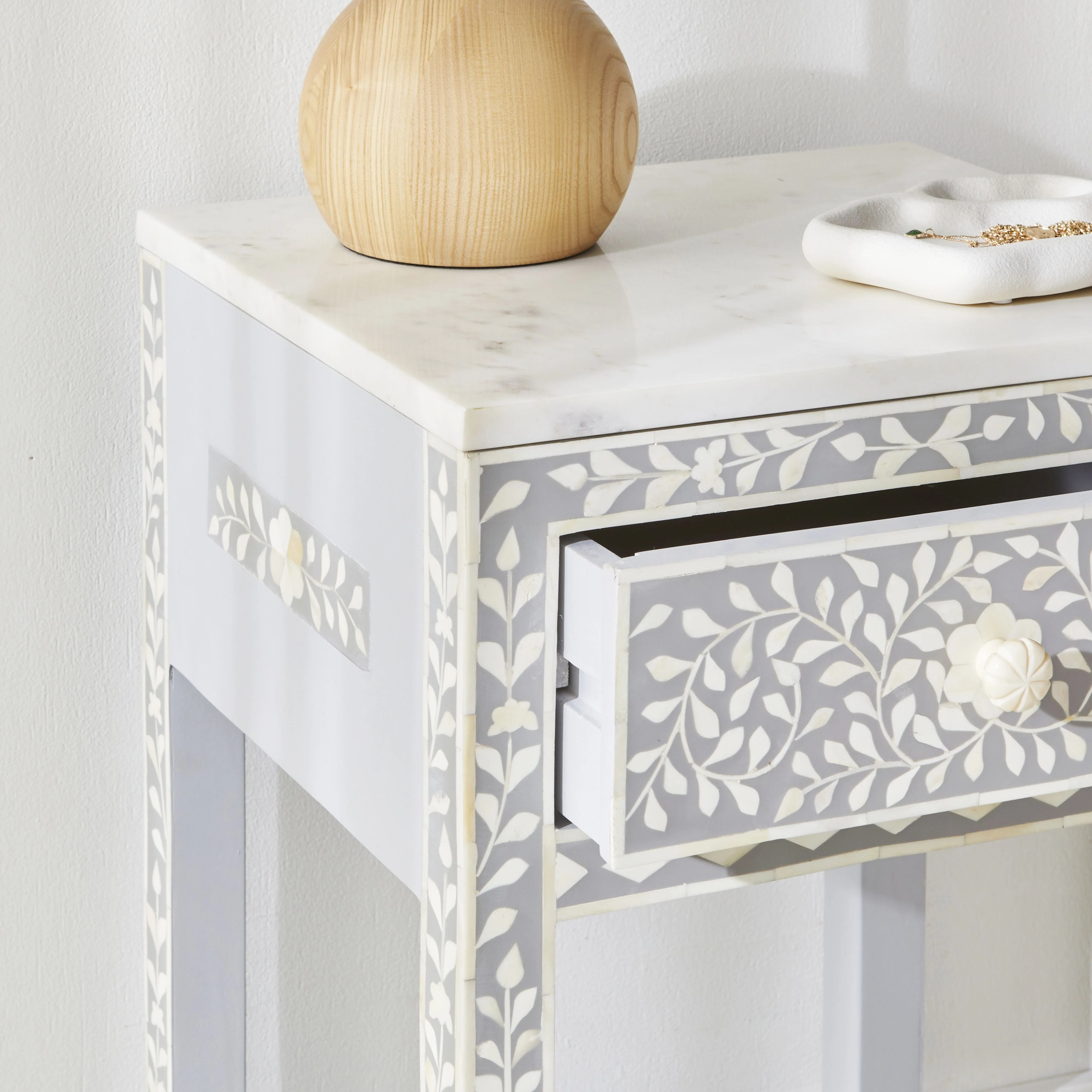 Bone Inlay Bedside Light Grey - Image 8