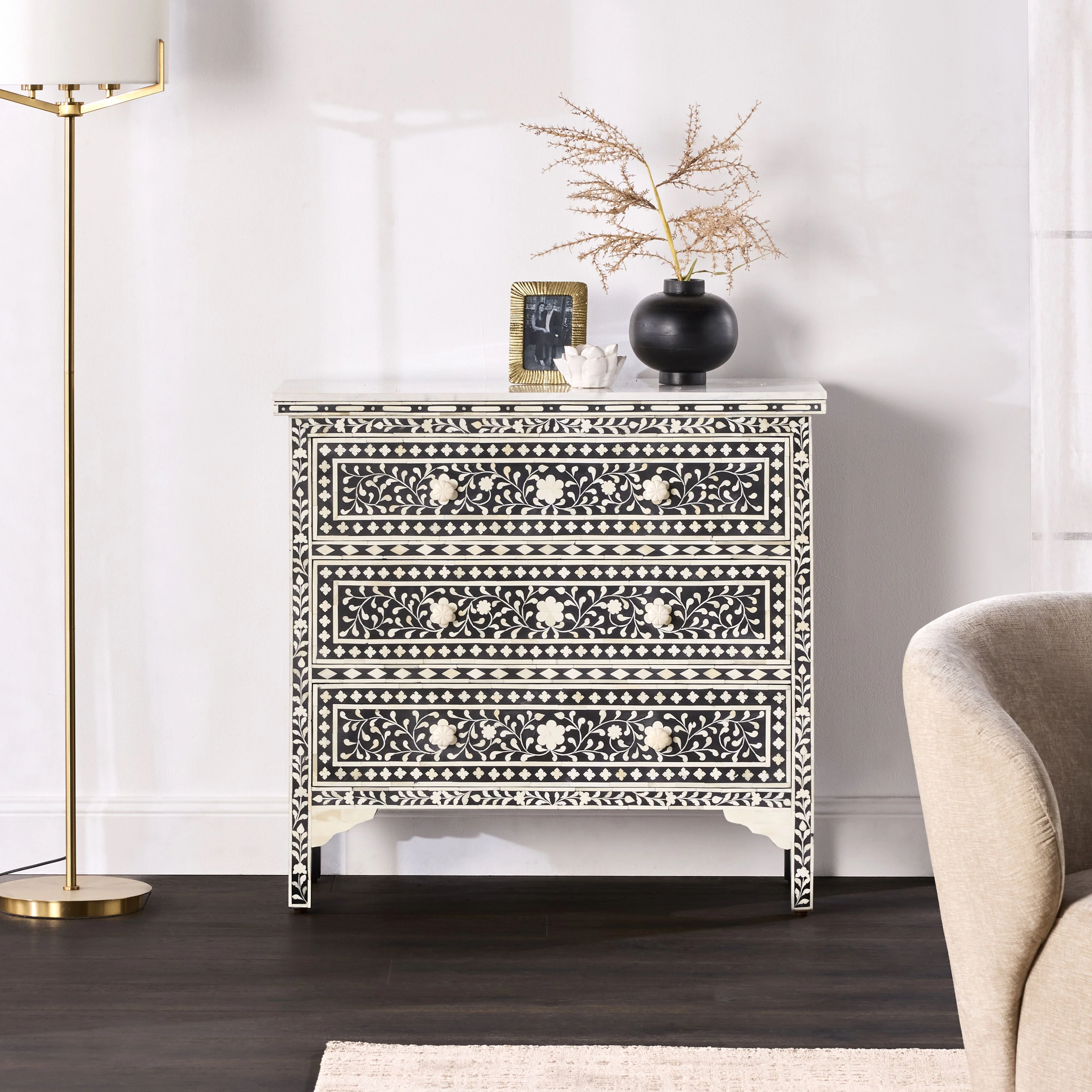 Bone Inlay Chest Black - Image 9