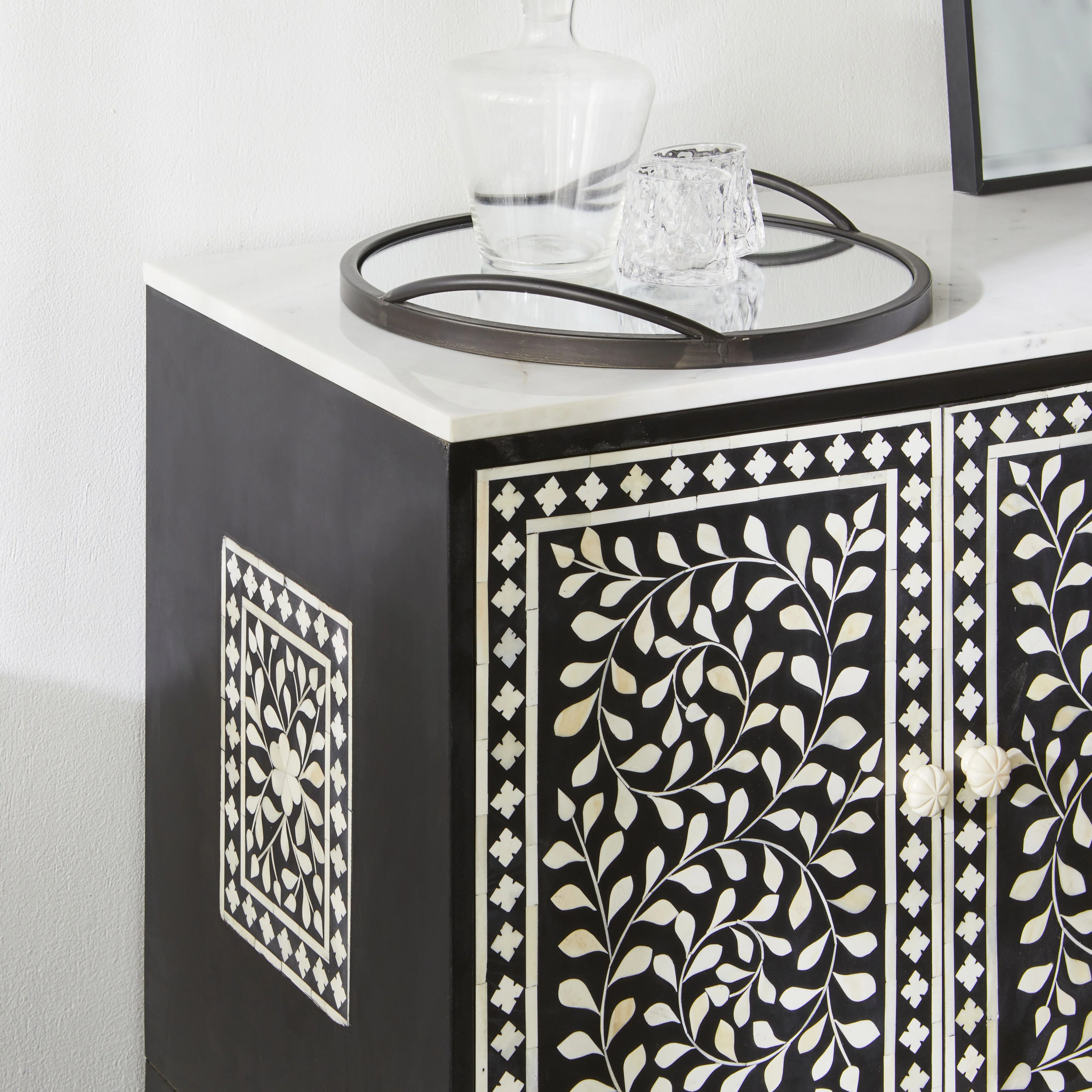 Bone Inlay Sideboard Black - Image 11
