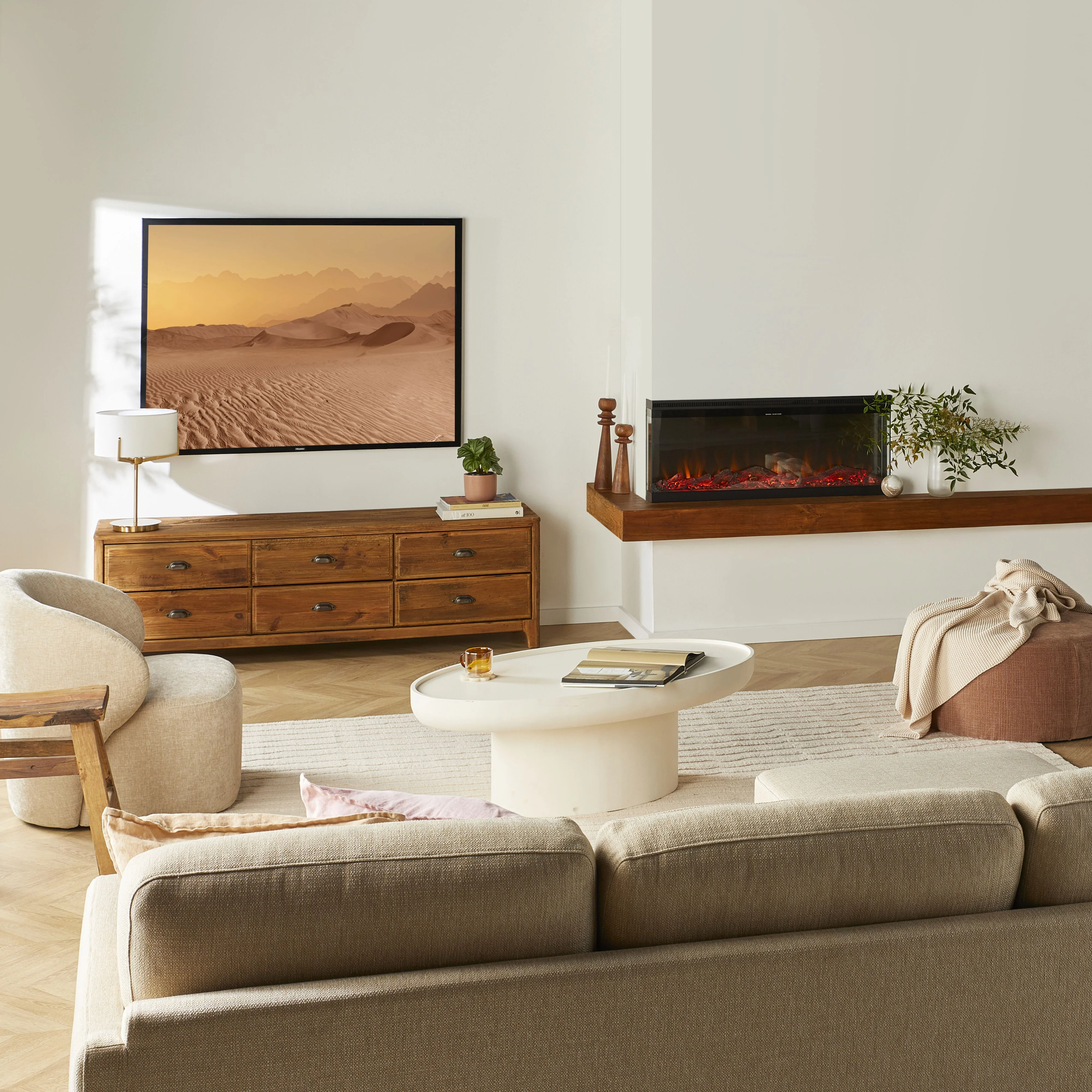 Boston Electric Fireplace 152x20x43cm - Image 31
