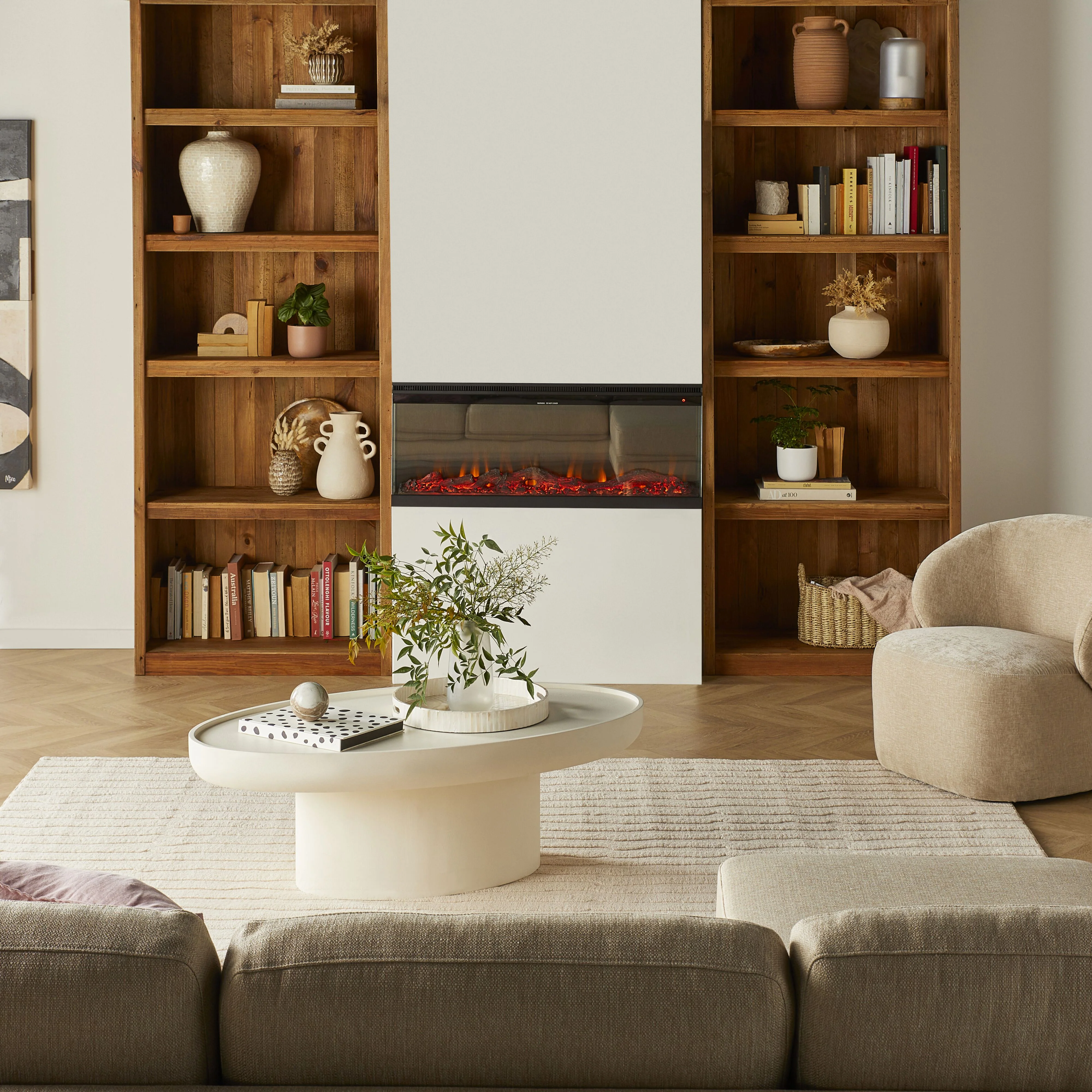 Boston Electric Fireplace 152x20x43cm - Image 33