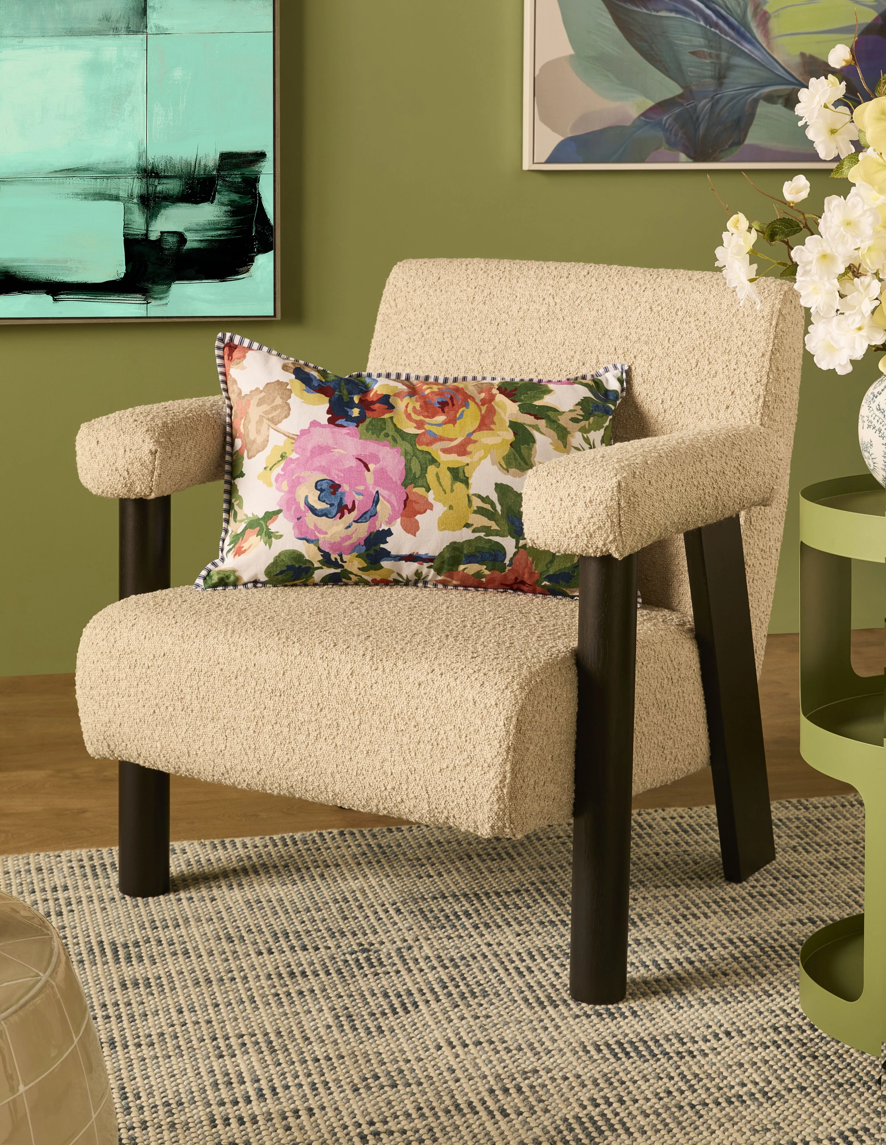 Botanica Chintz Floral Cushion 35x55cm - Image 5
