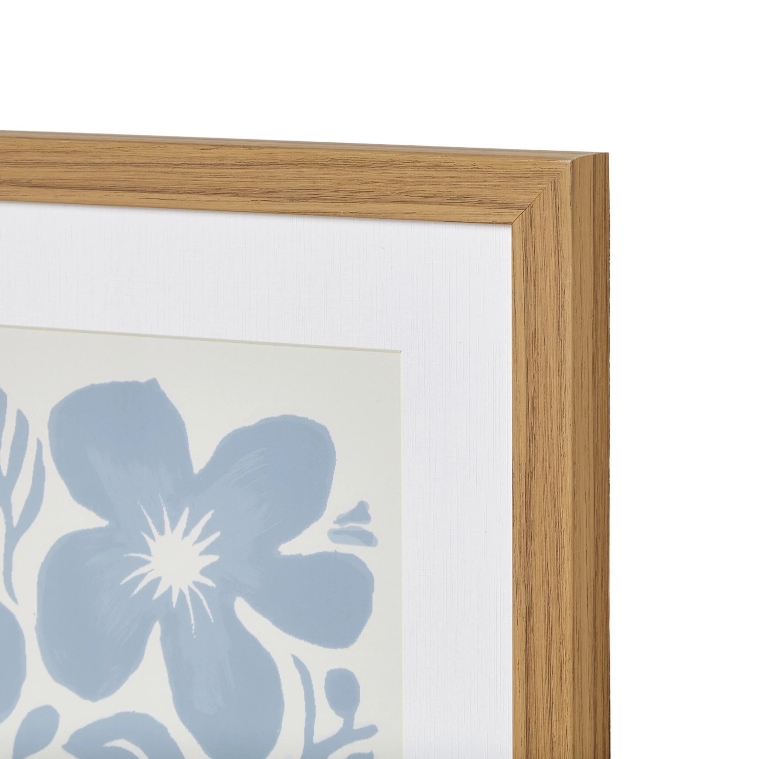 Botanical Blue Framed Print 50x70cm - Image 3