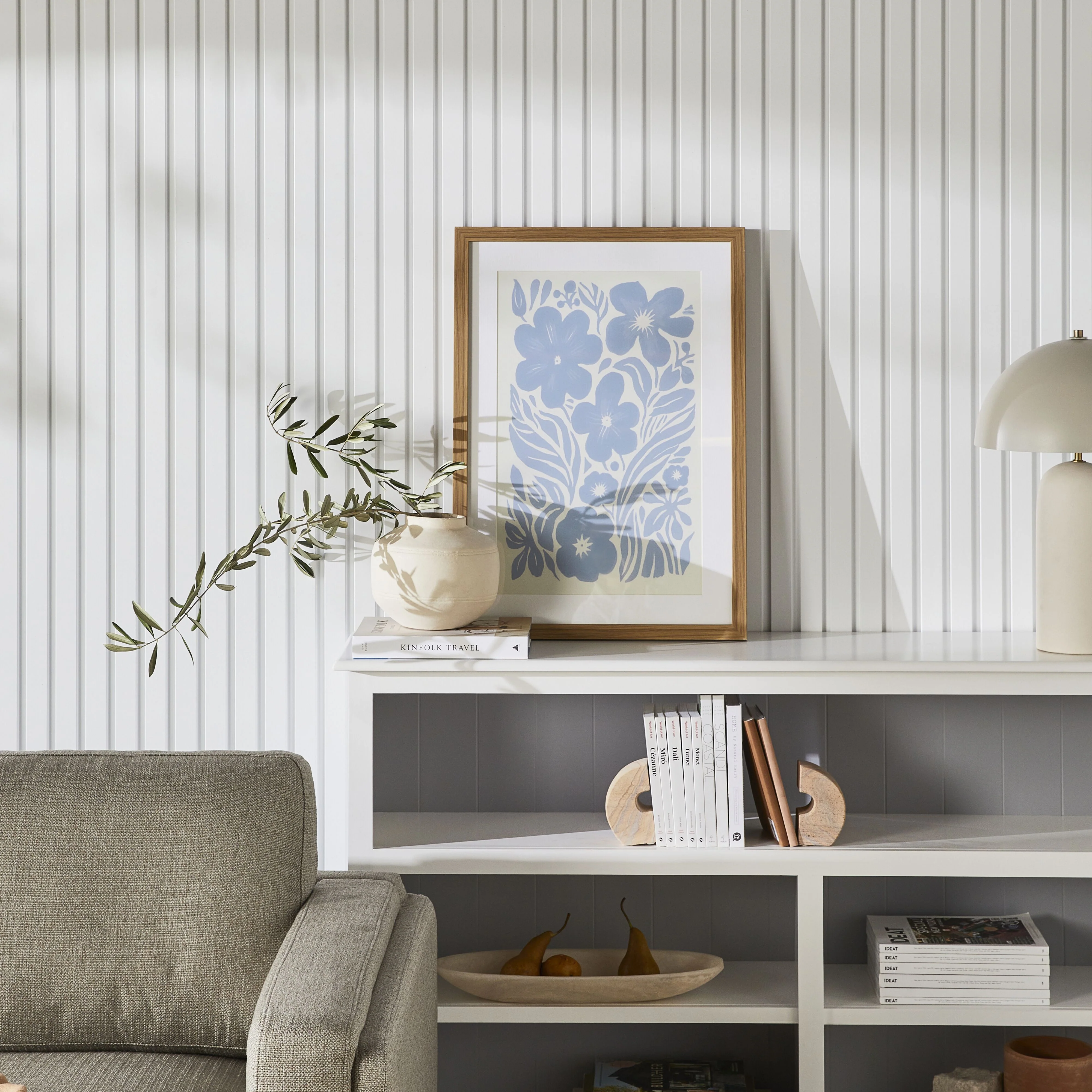 Botanical Blue Framed Print 50x70cm - Image 4