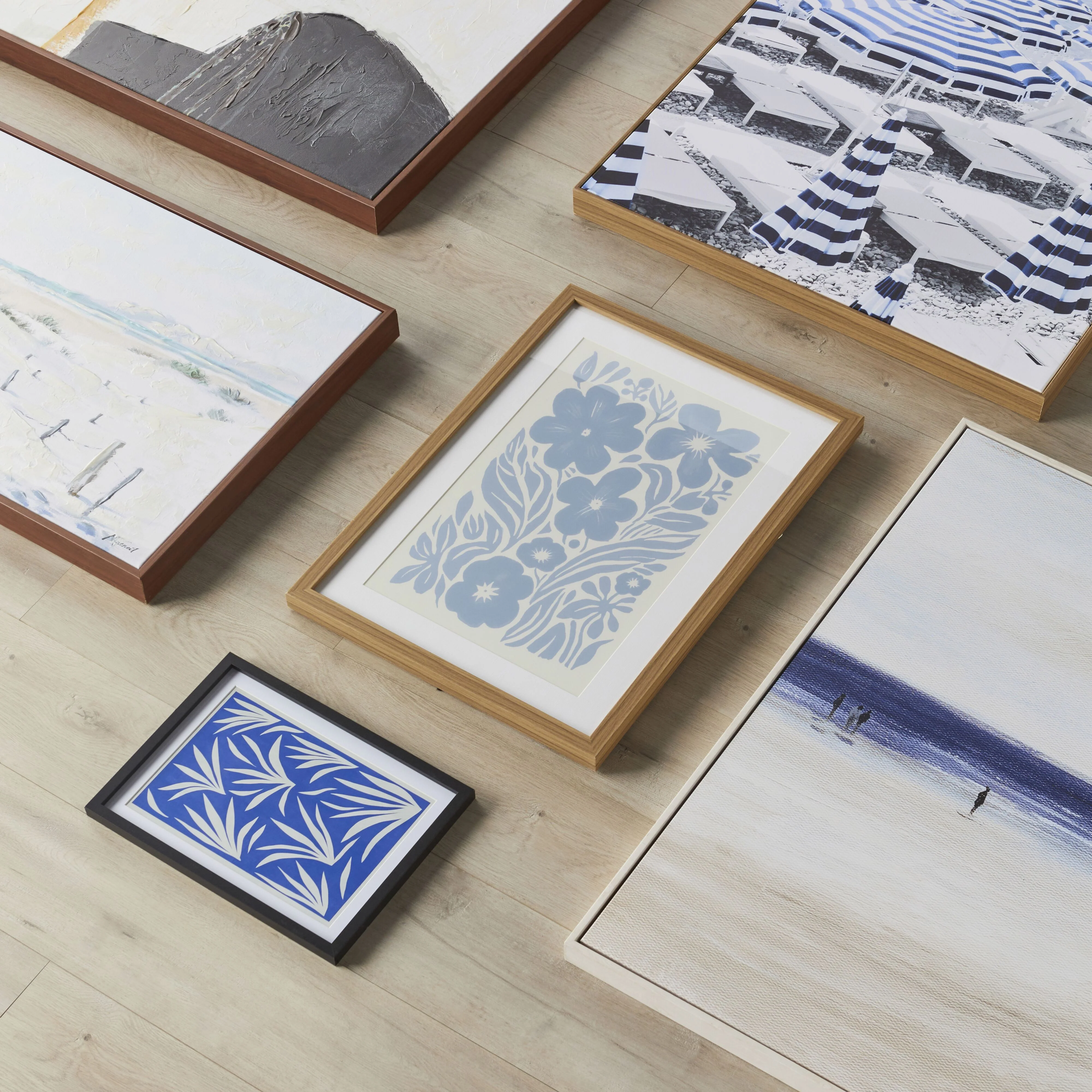 Botanical Blue Framed Print 50x70cm - Image 5