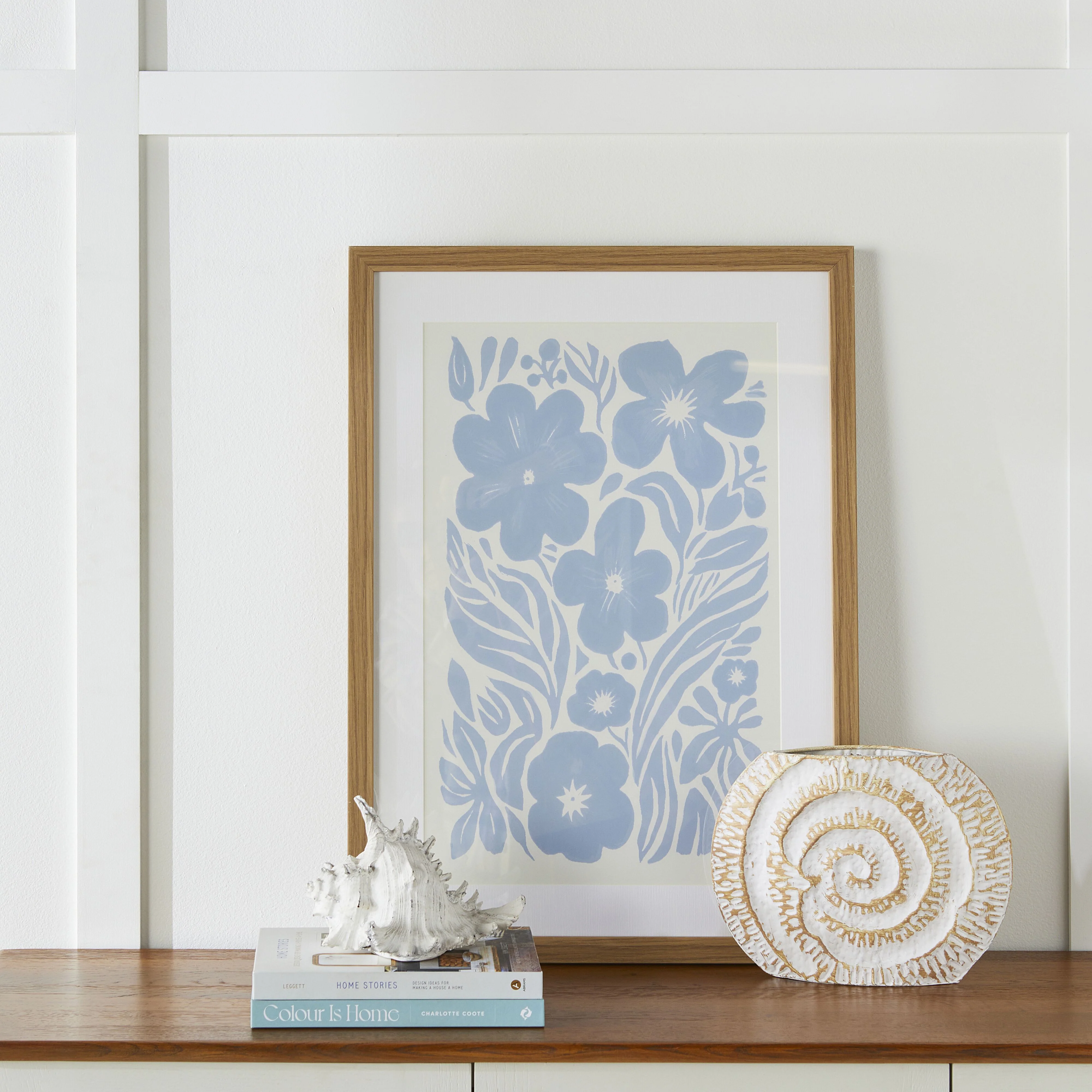 Botanical Blue Framed Print 50x70cm - Image 6