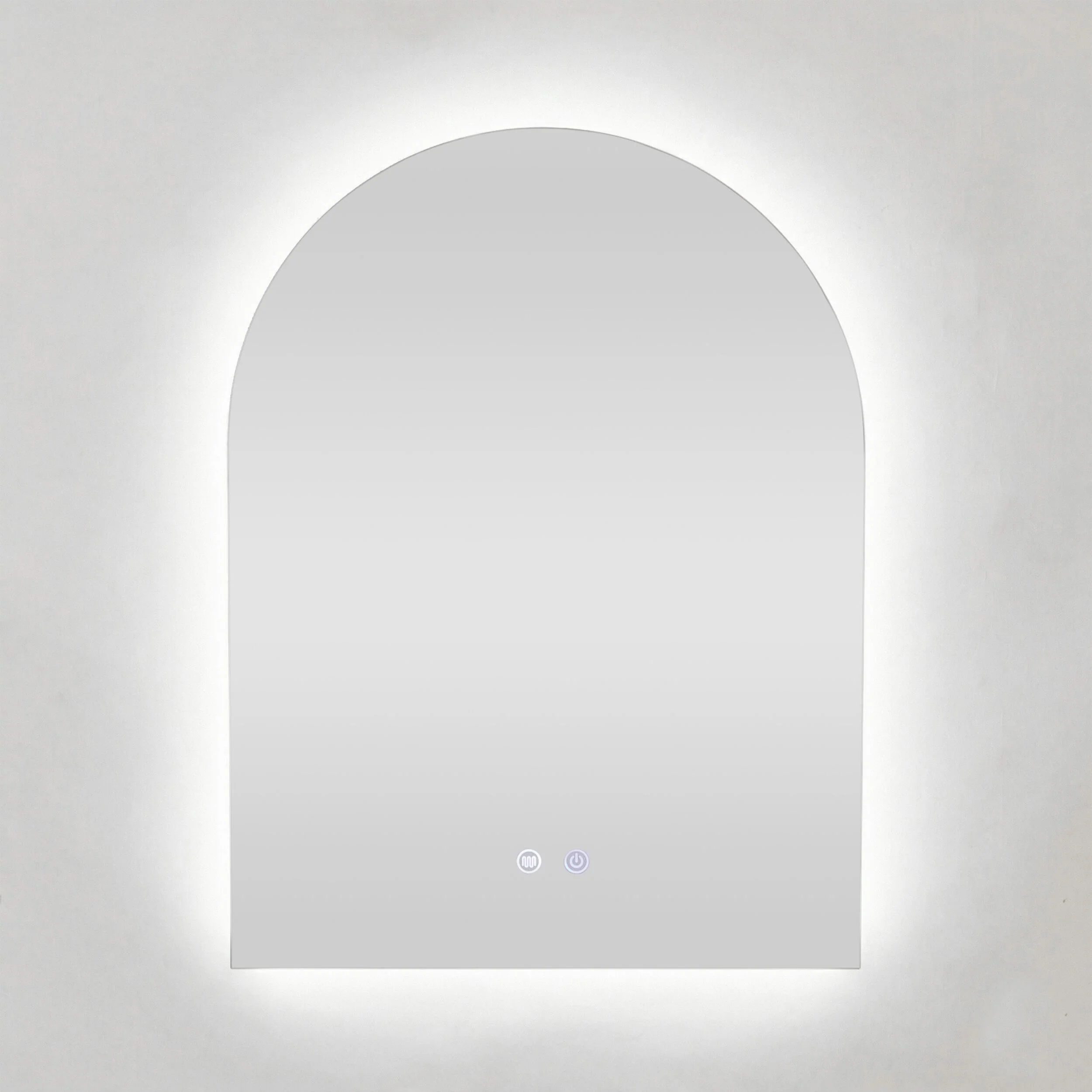 Bowen Arch LED Vanity Mirror Silver 60x80cm - Image 2