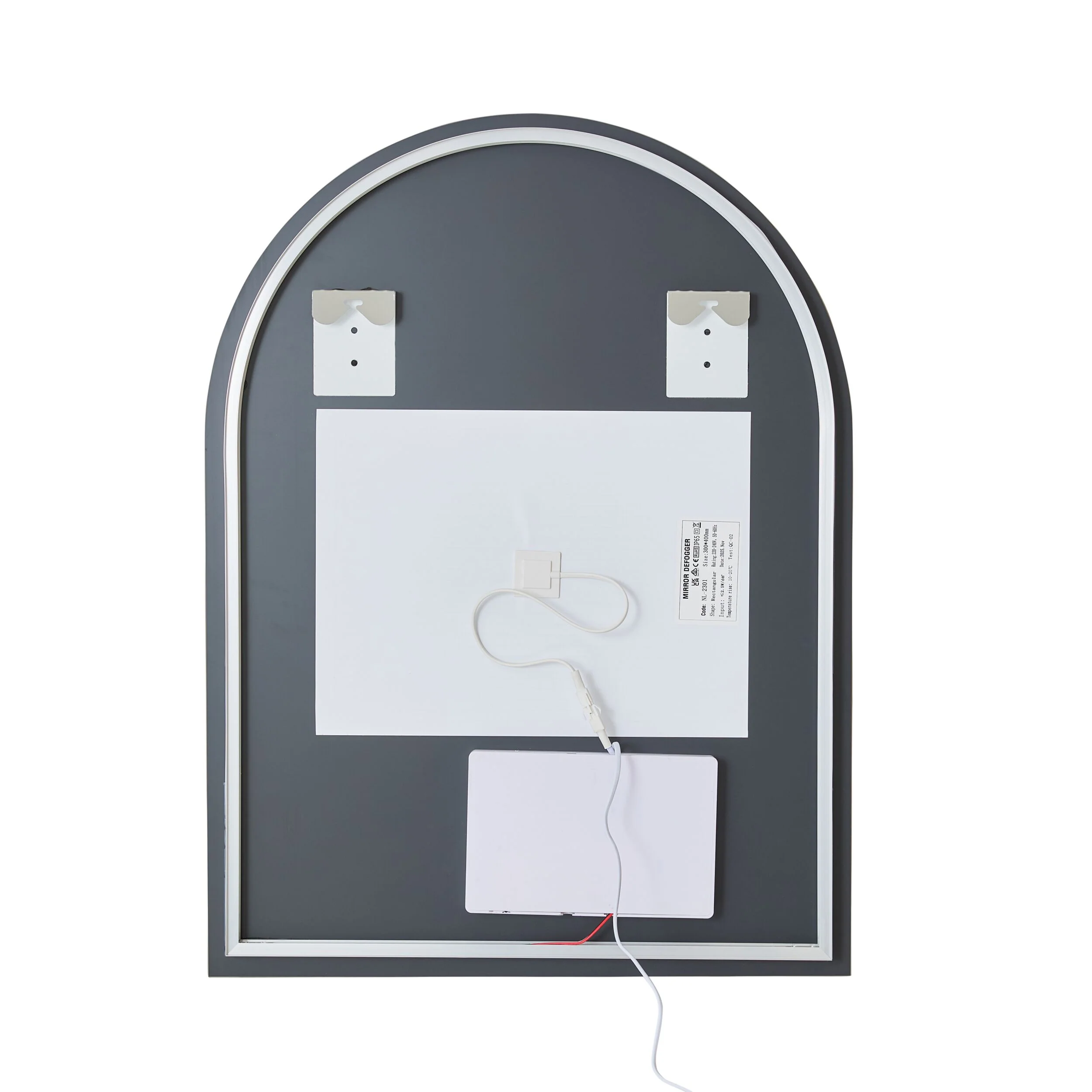 Bowen Arch LED Vanity Mirror Silver 60x80cm - Image 6