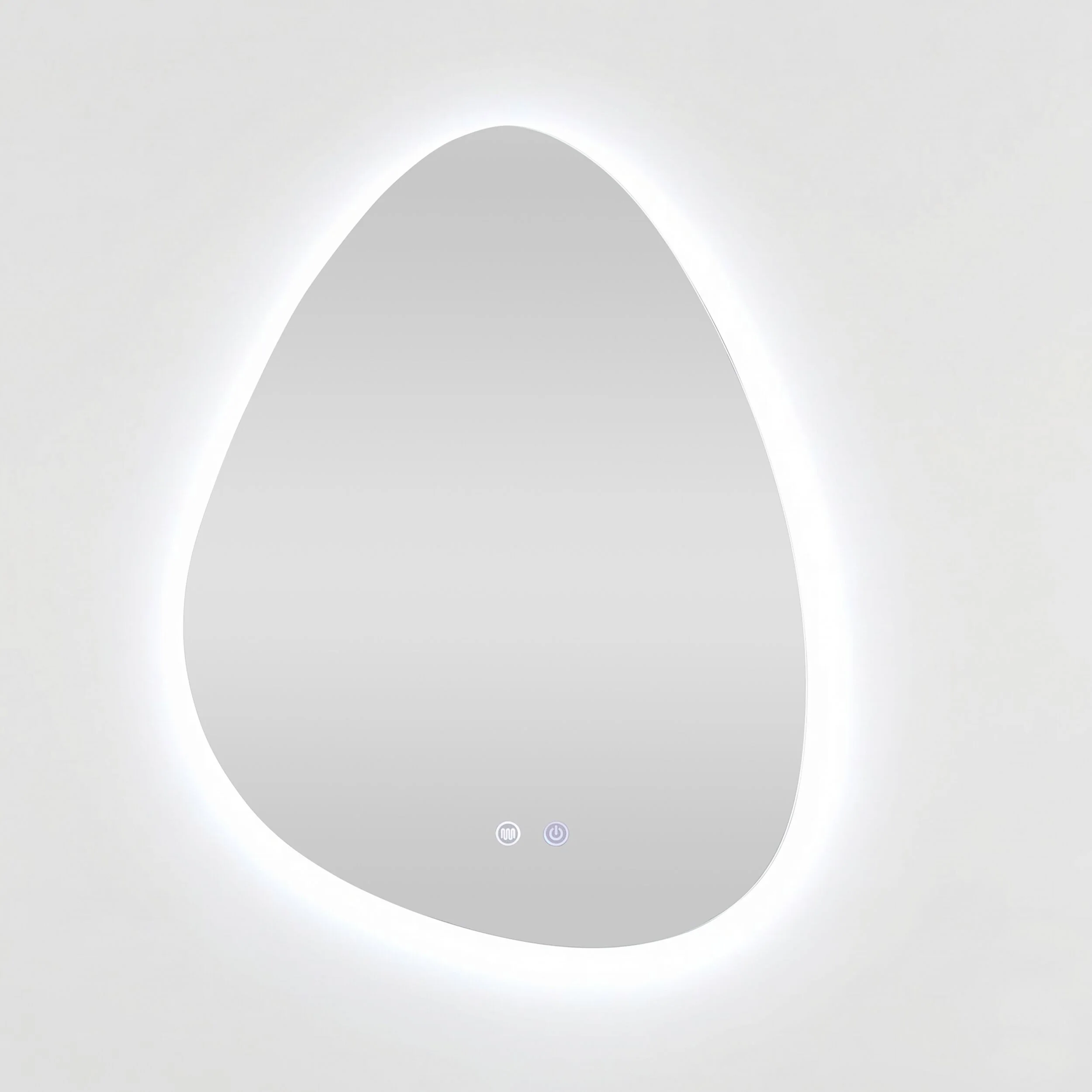 Bowen Asymmetrical LED Vanity Mirror Silver 60x80cm - Image 3