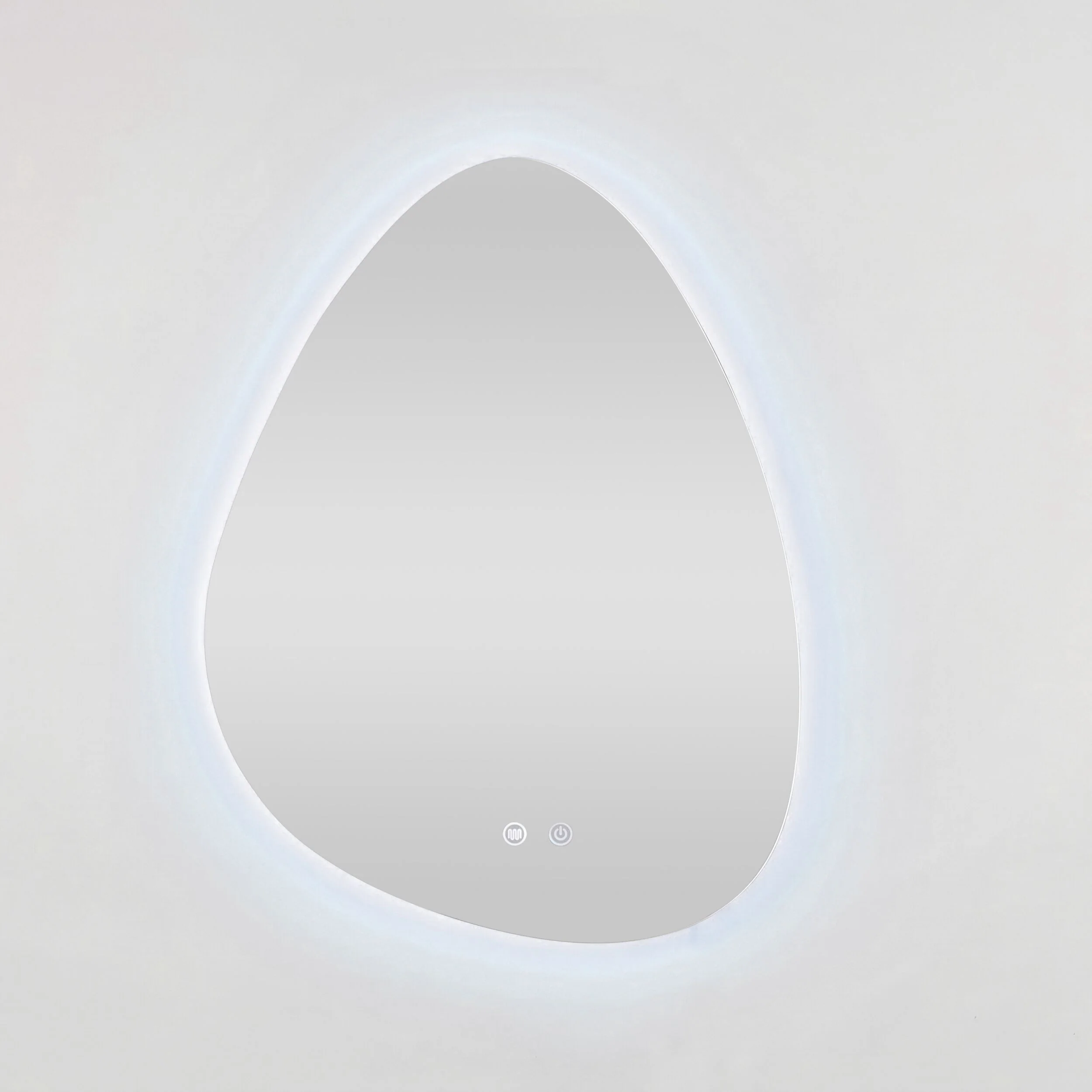 Bowen Asymmetrical LED Vanity Mirror Silver 60x80cm - Image 4
