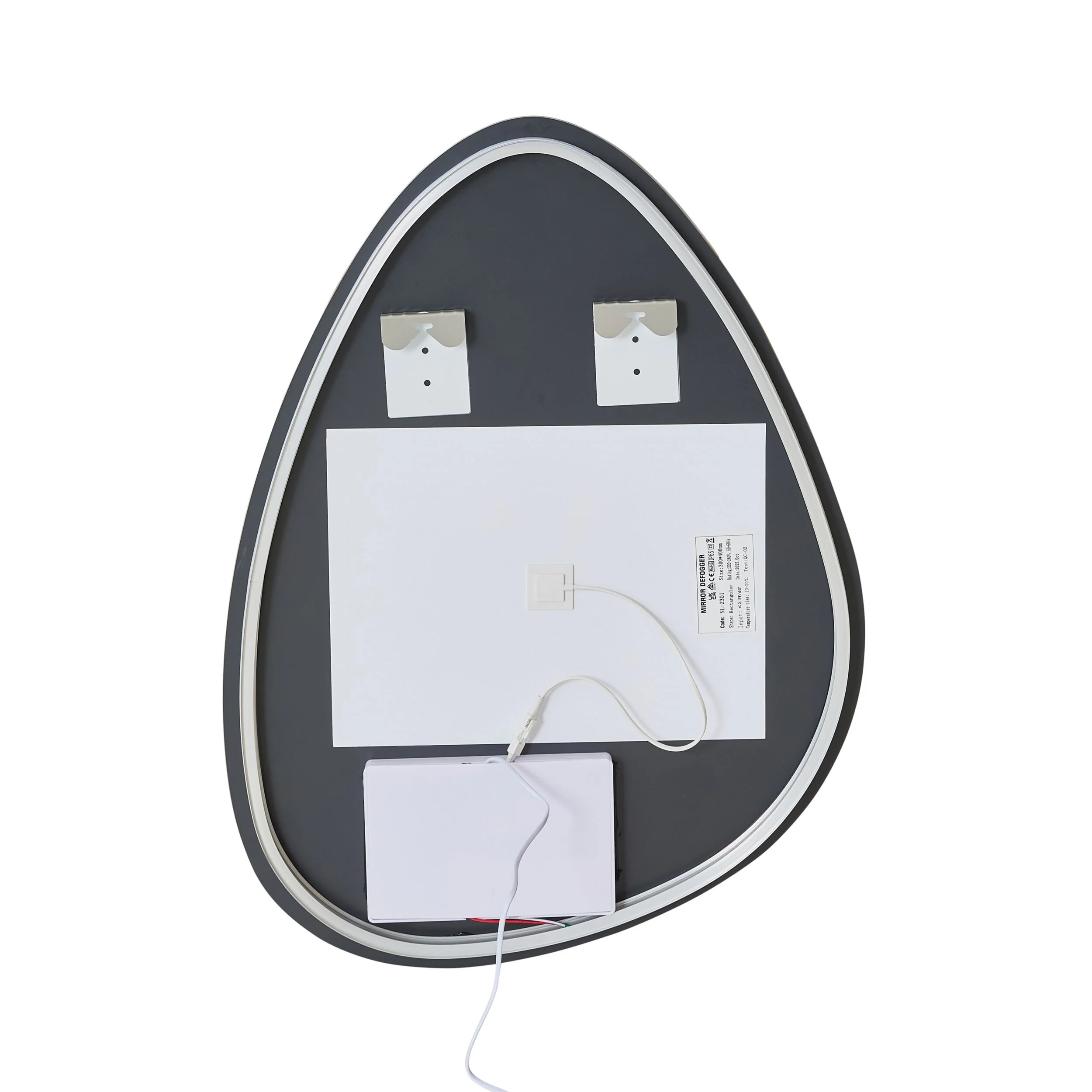 Bowen Asymmetrical LED Vanity Mirror Silver 60x80cm - Image 5