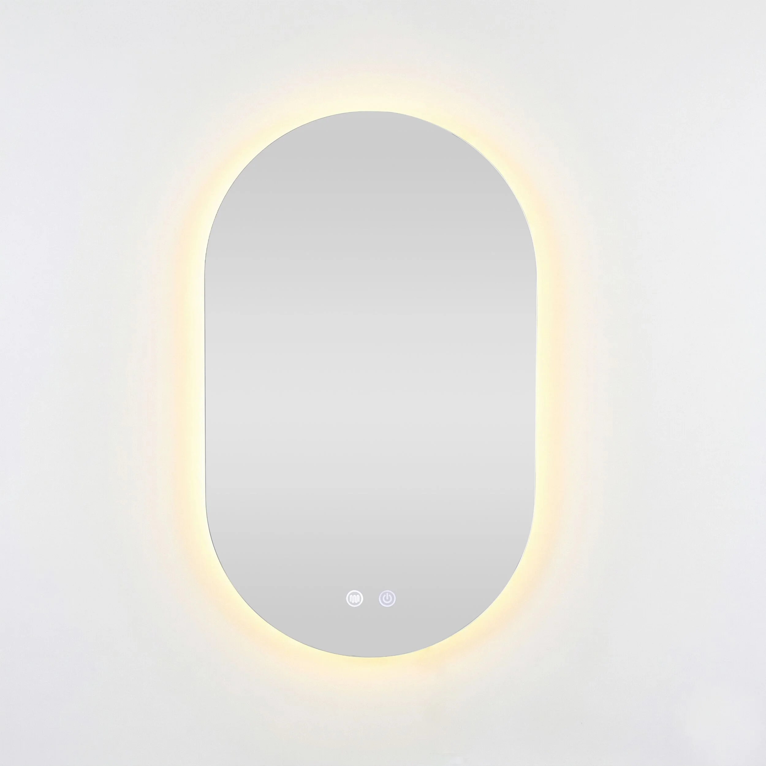 Bowen Oval LED Vanity Mirror Silver 60x100cm - Image 2