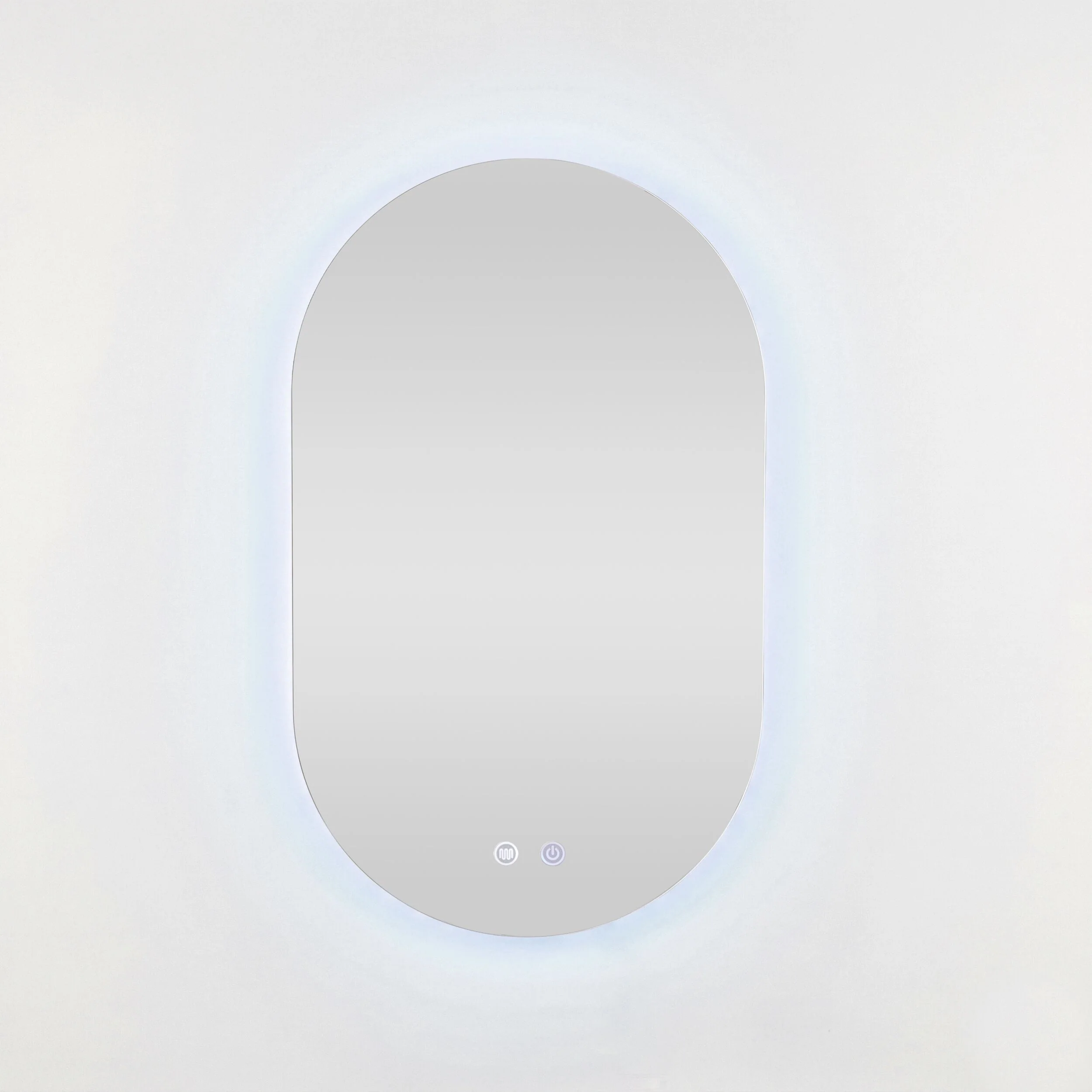 Bowen Oval LED Vanity Mirror Silver 60x100cm - Image 3