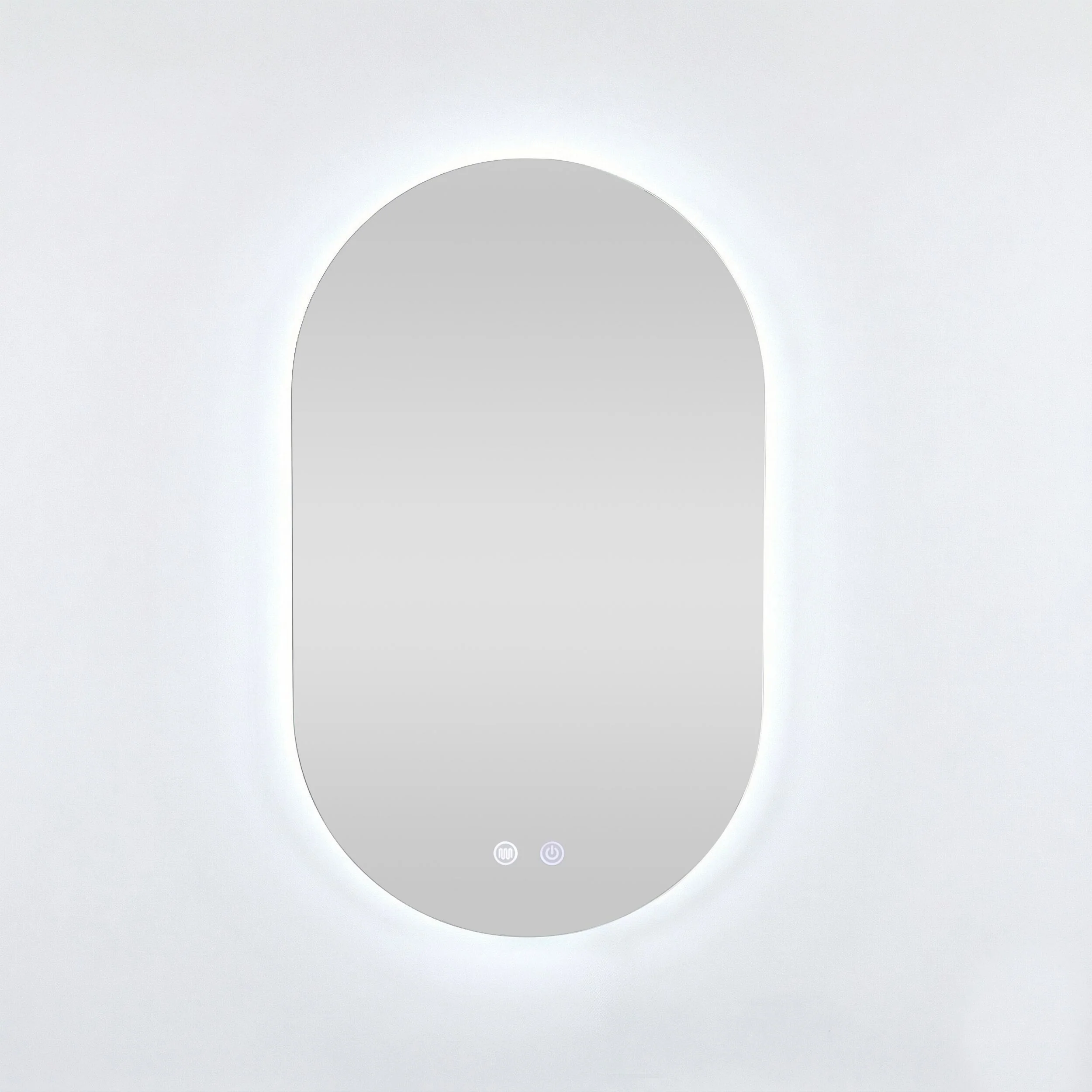 Bowen Oval LED Vanity Mirror Silver 60x100cm - Image 4